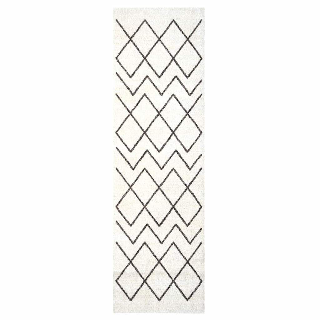 vidaXL Fußmatte Küchen Teppich Weiß 150 x 45 cm Samt günstig online kaufen