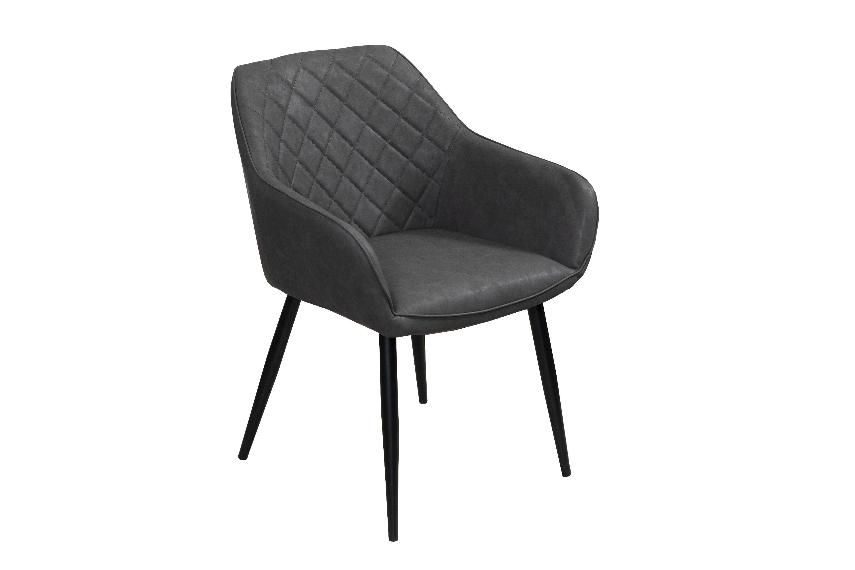 Junado® Esszimmerstuhl Lasse, skandinavischer Stil mit ergonomischer Sitzschale, Sitzhöhe 43cm anthrazit