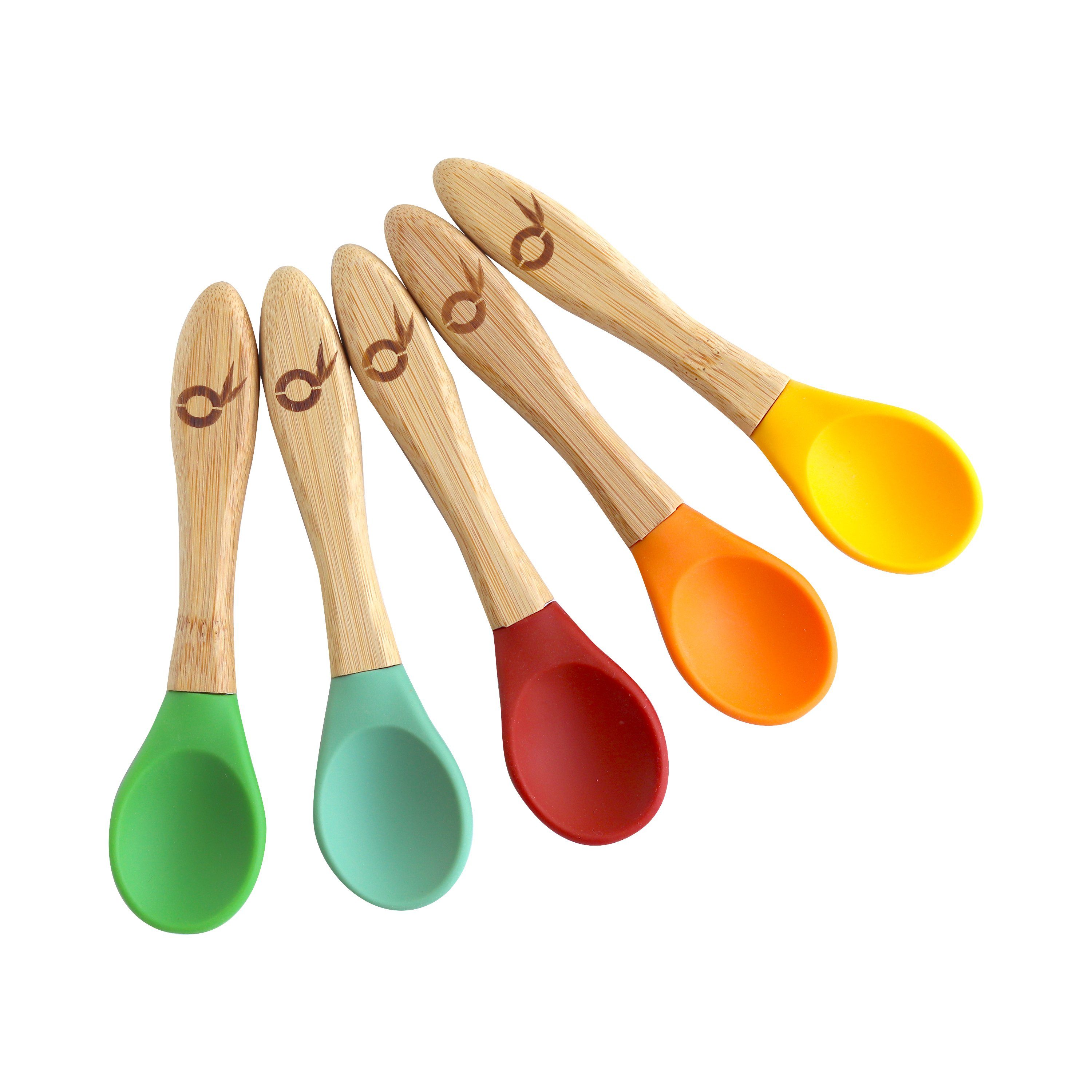 pandoo Kinderlöffel Kinderlöffel Set aus Bambus (5 Stück)