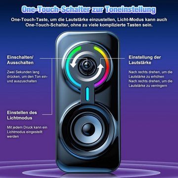 VSIUO PC-Lautsprecher, Bluetooth Lautsprecher 2.0 Bluetooth-Speaker (10 W, Plug & Play, Deep Bass, Bluetooth 5.3 und 3,5mm AUX Klinke)