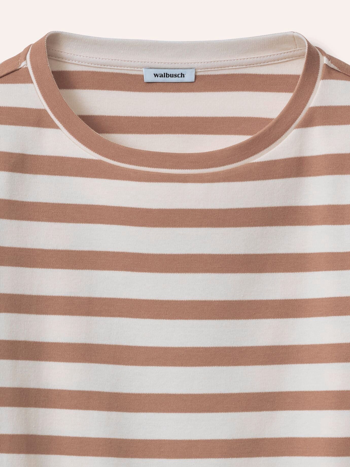 Walbusch Langarmshirt Damen Baumwollshirt mit Ringel Rundhals Langarm, pflegeleicht – Bild 4 von 4