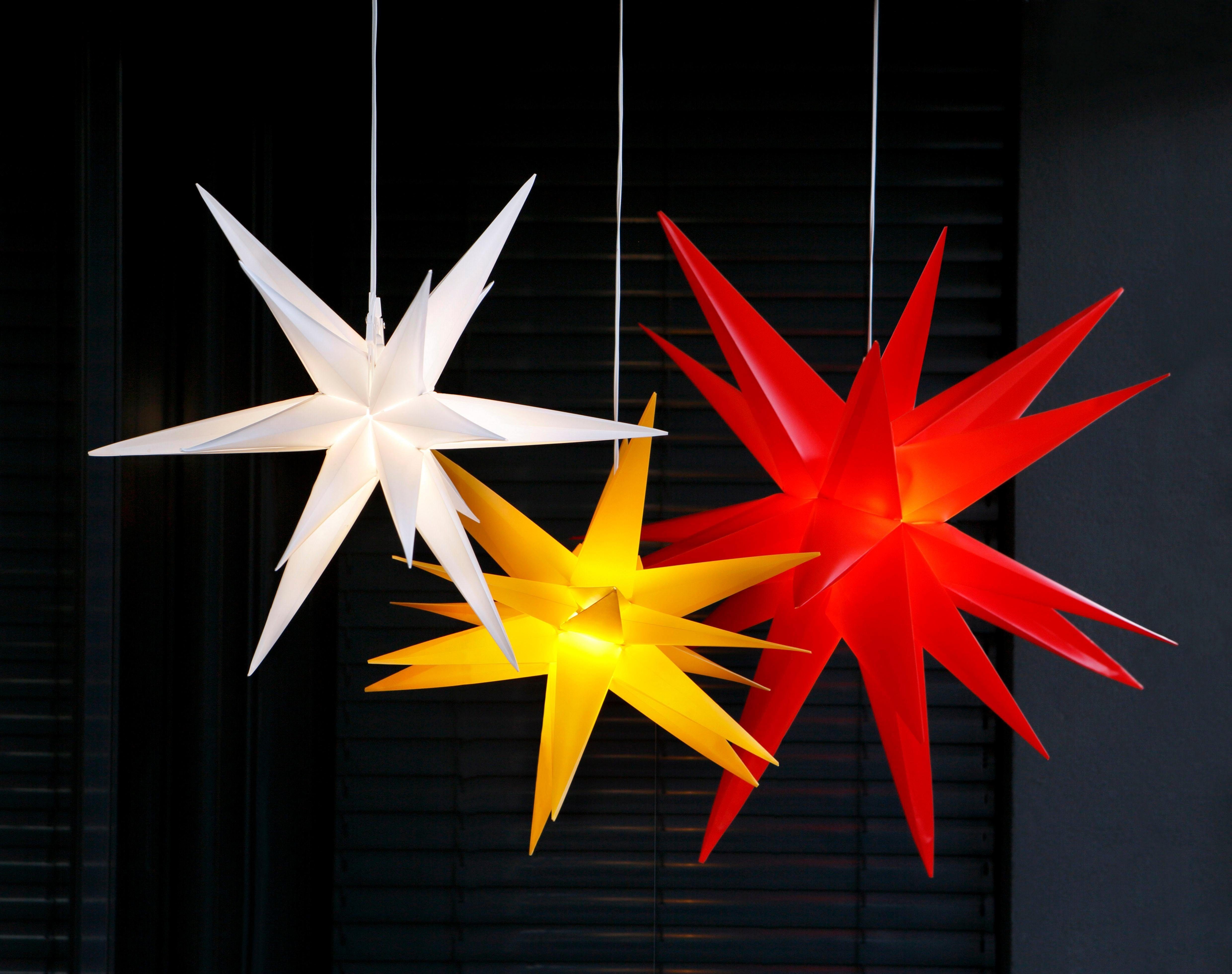 OTTO home LED Stern Weihnachtsstern QUINNELL, 3D-Optik, LED fest integriert, Warmweiß, Ø 57 cm, mit 6-Stunden-Timer, Weihnachtsdeko aussen – Bild 5 von 5
