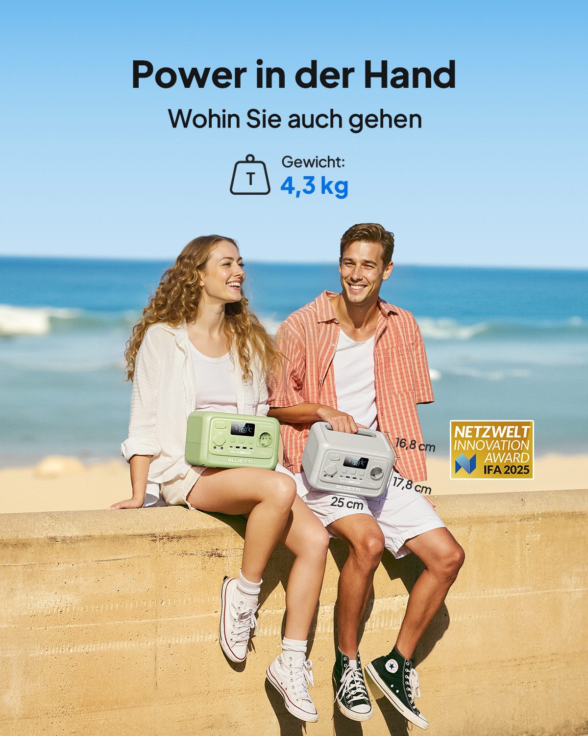 BLUETTI Stromerzeuger Elite 30 V2 Solargenerator 600W / 288Wh Tragbarer Powerstation, 0,6 in kW, (288 Wh LFP Batterie 6 AC Ausgang (Power Lifting 1500W), 0-100% – Bild 3 von 5