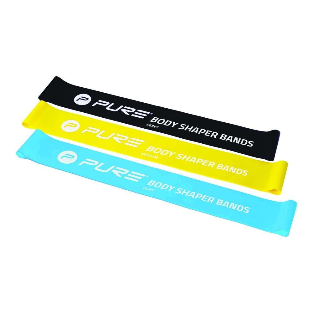 Pure 2 Improve Widerstandsband Set (schwarz,gelb,blau) - 3 Stück Fitnessband
