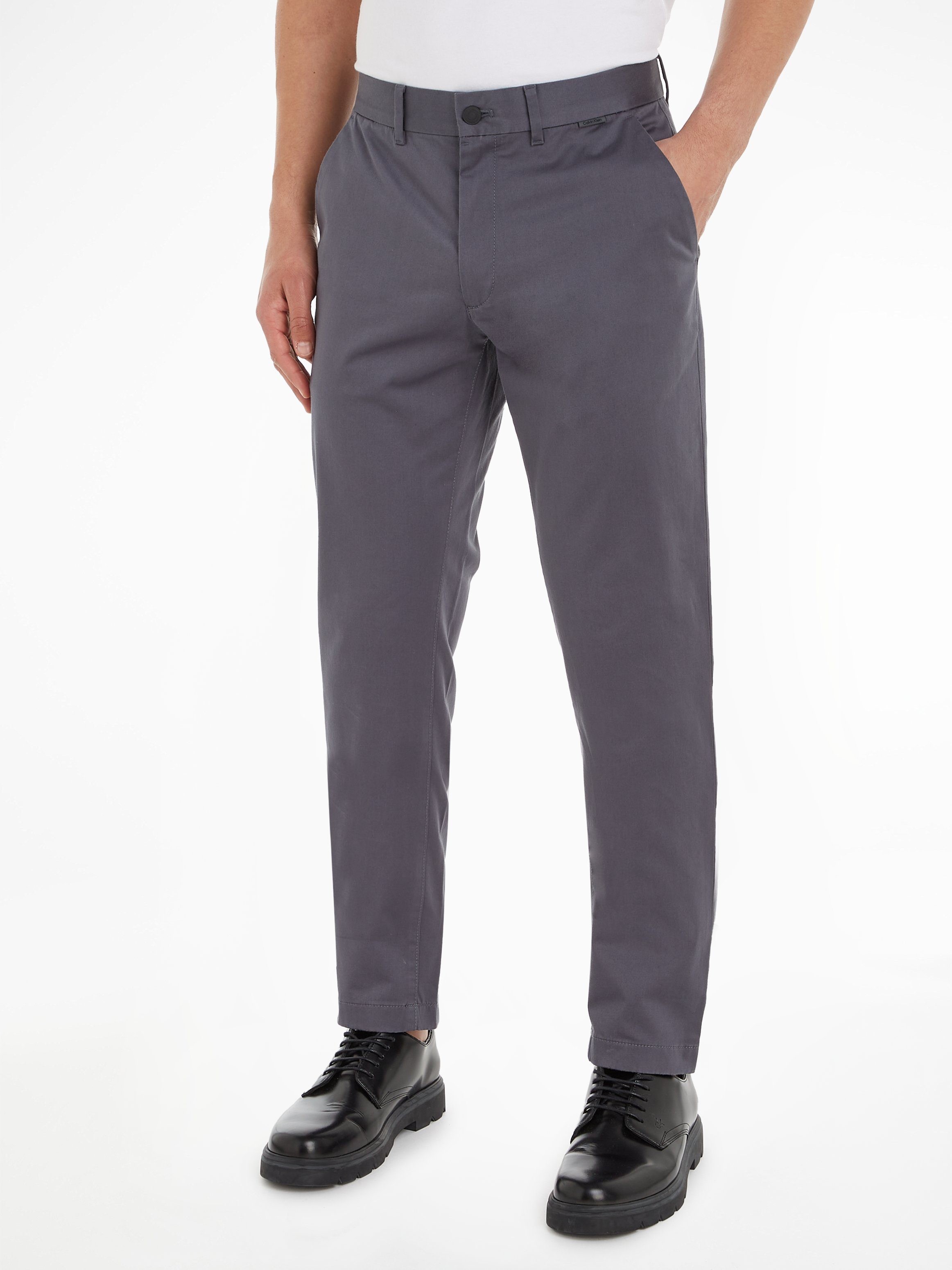 Calvin Klein Chinohose SATEEN STRETCH SLIM CHINO