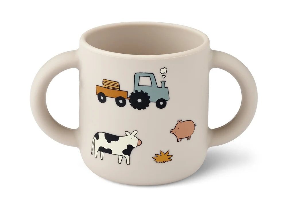 Liewood Kindergeschirr-Set Liewood Kindergeschirr Set - Vivi, Silikon, Bauernhof/Sandy