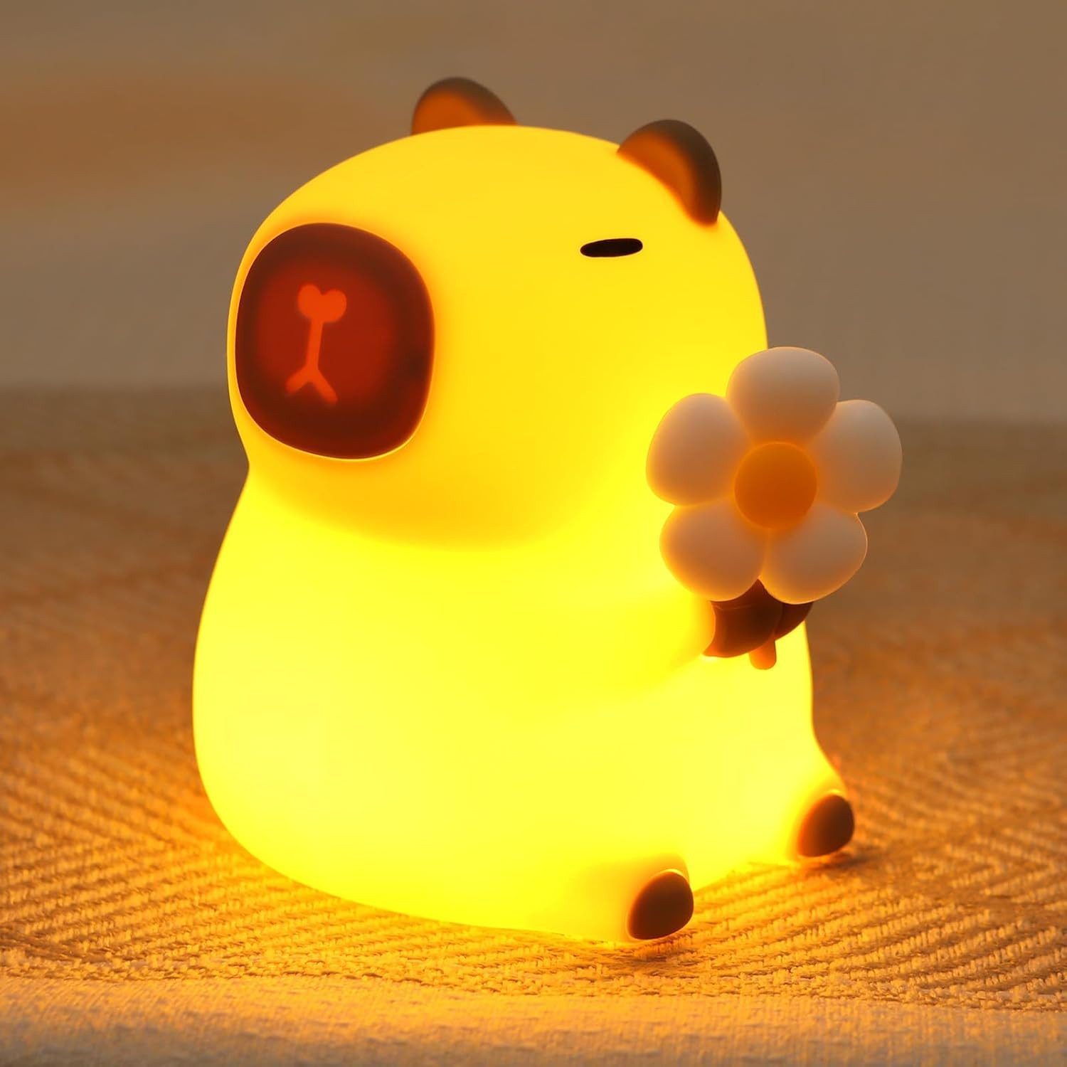 BlingBin LED Nachtlicht Capybara Silikon Nachttischlampe Touch RGB-Licht La günstig online kaufen