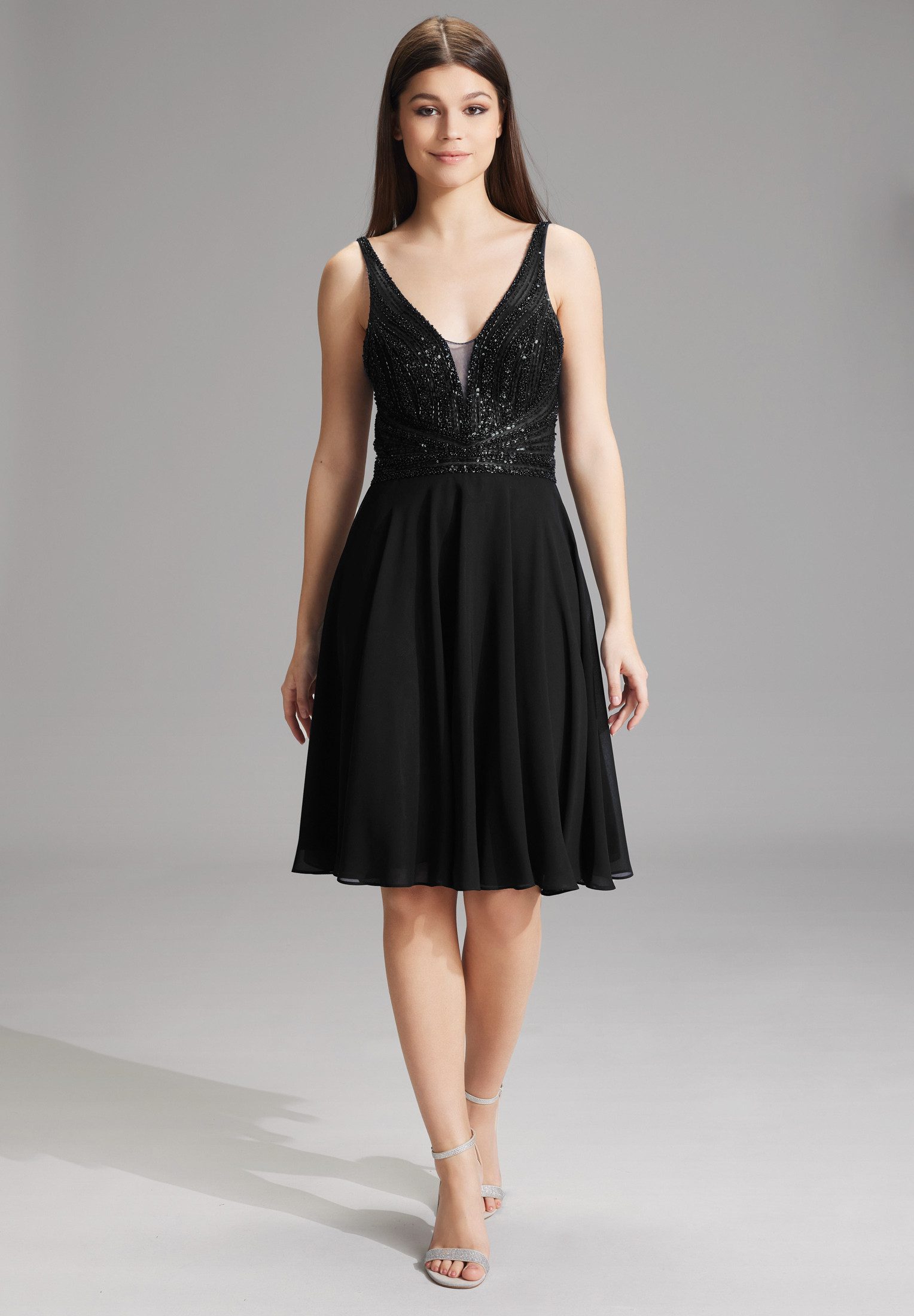 Hey Kyla Cocktailkleid - Cocktailkleid mit tonaler Stickerei günstig online kaufen