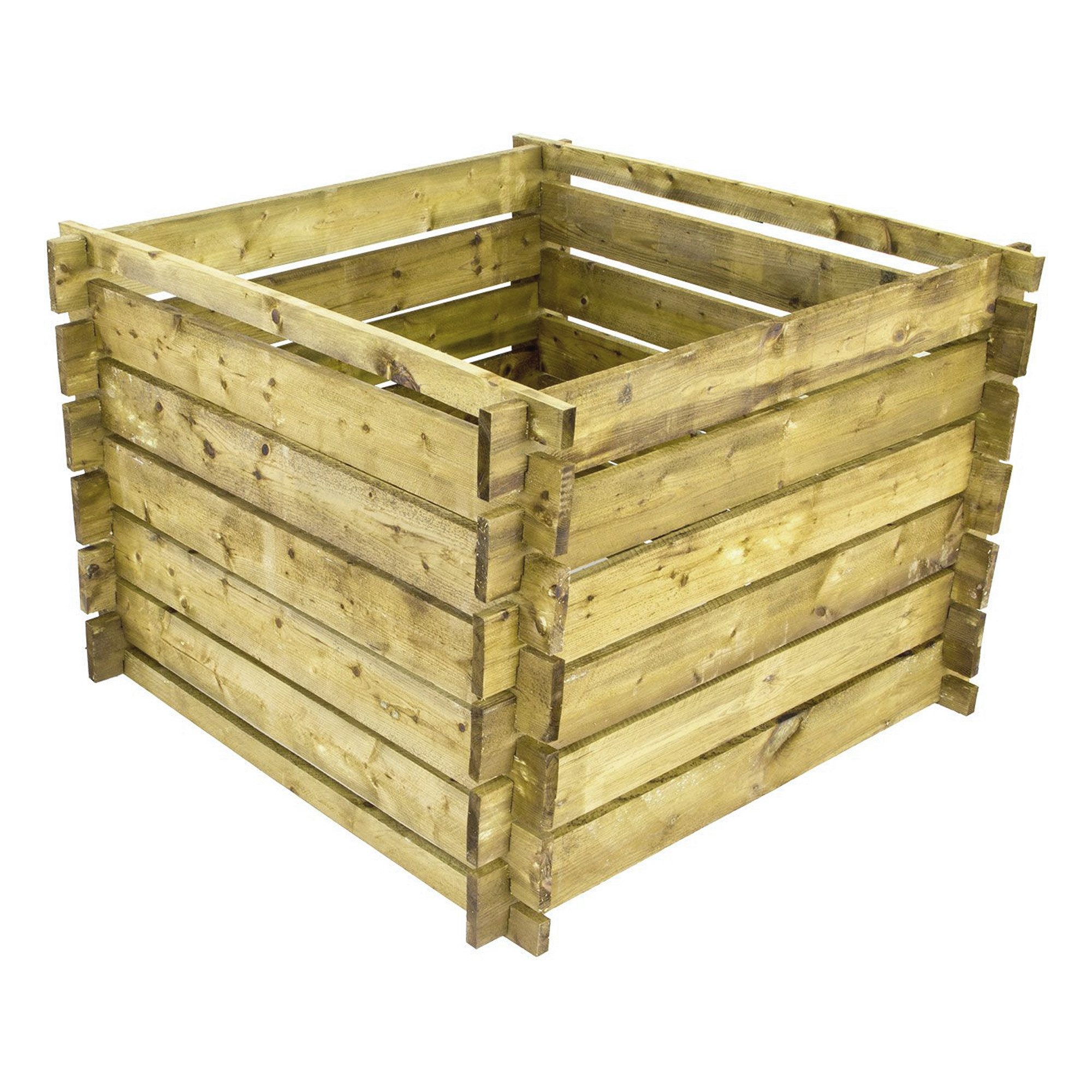 NATIV Komposter Komposter aus Holz, BxTxH: 100x100x65 cm