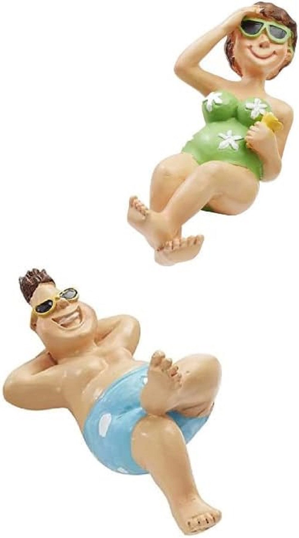 HobbyFun Dekofigur Bade Urlauber / Liegestuhl günstig online kaufen