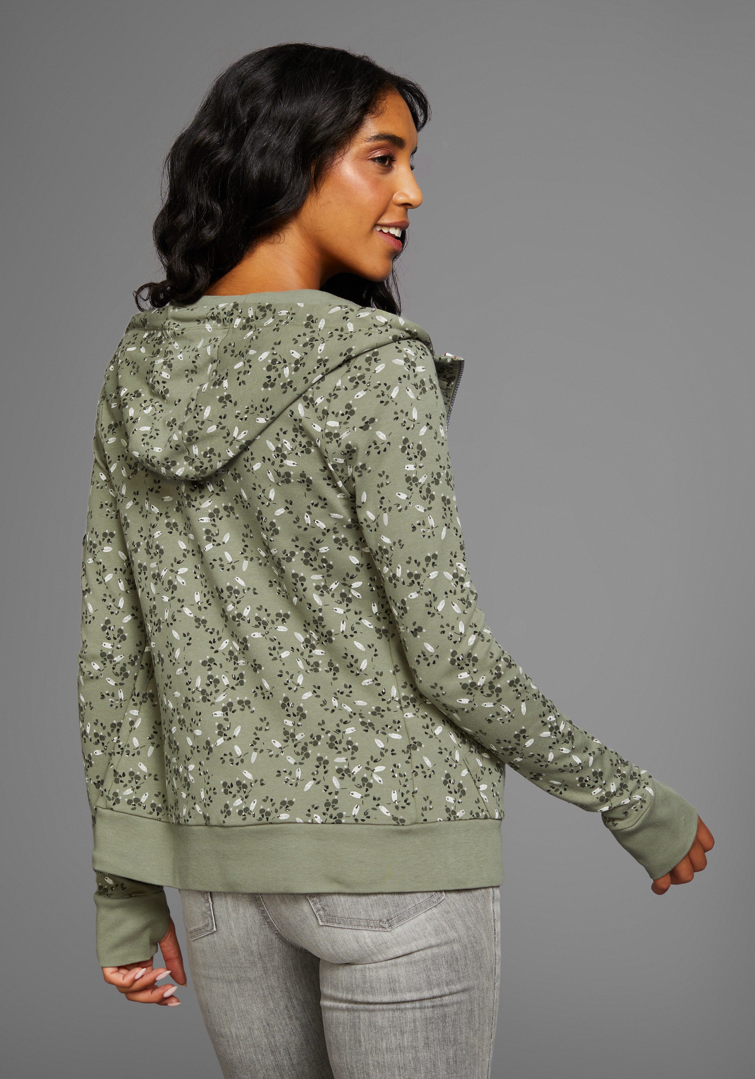 KangaROOS Sweatjacke mit Allover-Print günstig online kaufen