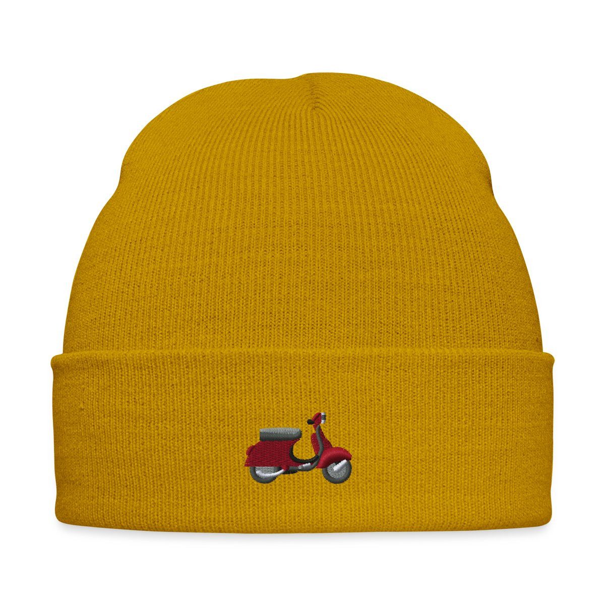 Spreadshirt Beanie Motorroller Stickerei Bestickte Wintermütze (1-St)