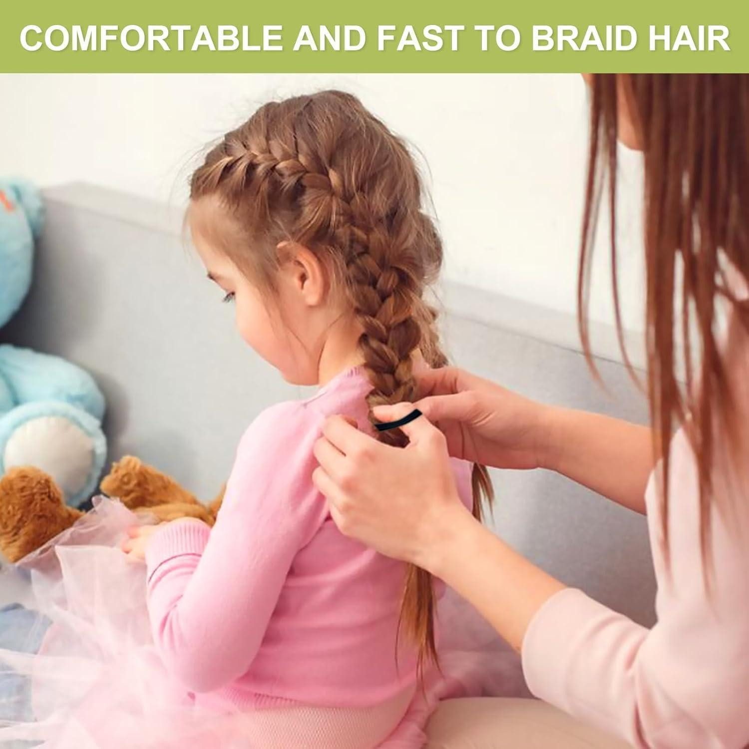 LuxusKollektion Haargummi 200 Stück Elastisch Haargummis Klein schwarz Mädchen Mini Zopfgummi