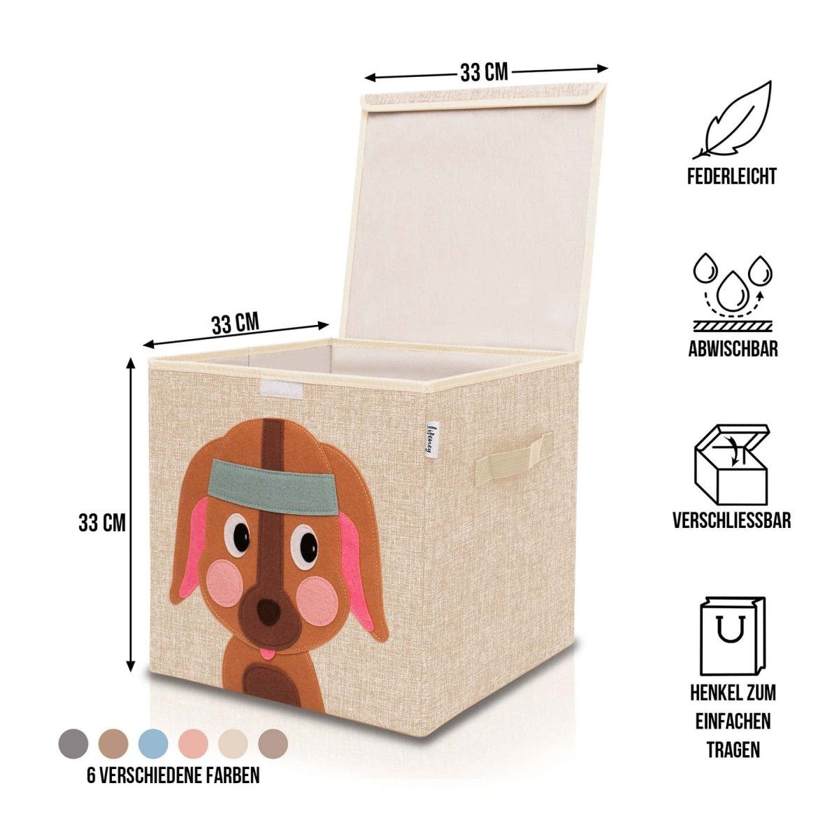Lifeney Faltbox Aufbewahrungsbox mit Deckel Hund günstig online kaufen
