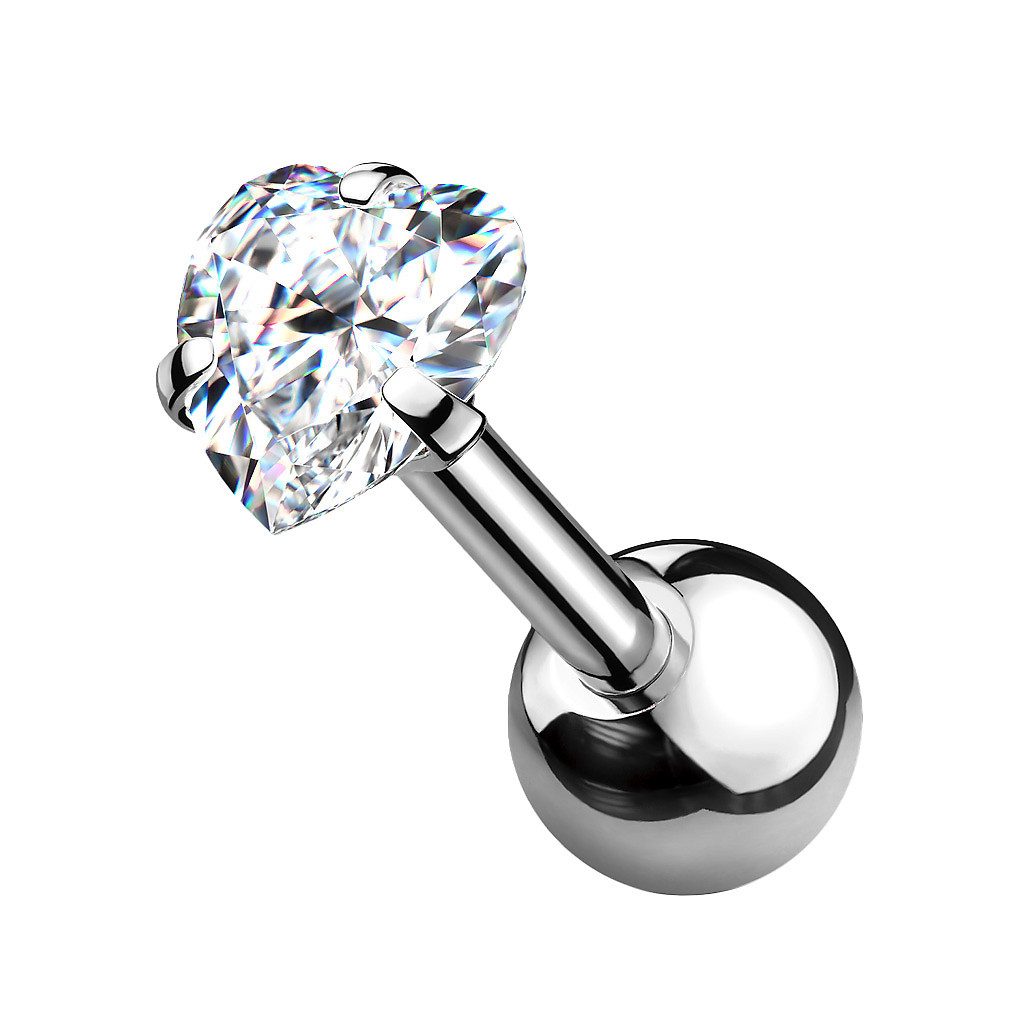 Taffstyle Piercing-Set Tragus Chirurgenstahl mit Herz günstig online kaufen