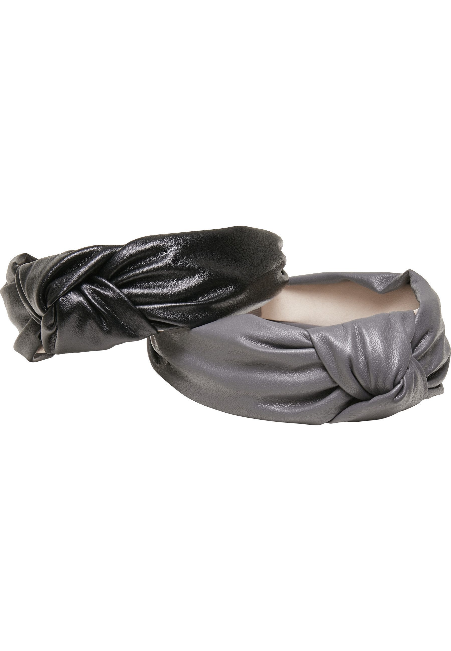 URBAN CLASSICS Schmuckset Urban Classics Unisex Alice Band Imitation Leather Knot 2-Pack (1-tlg)