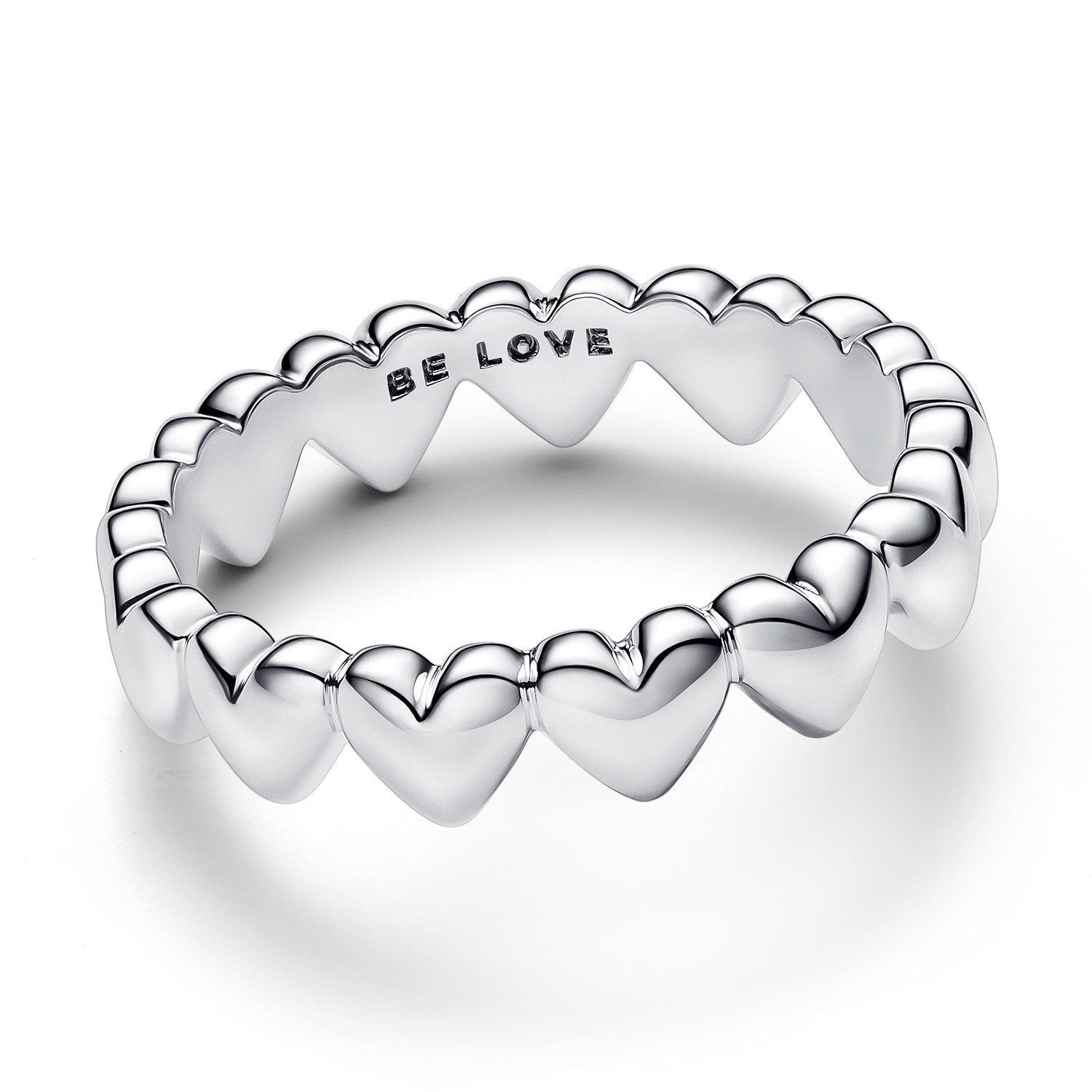 Pandora Silberring DamenReihe aus Herzen Silber