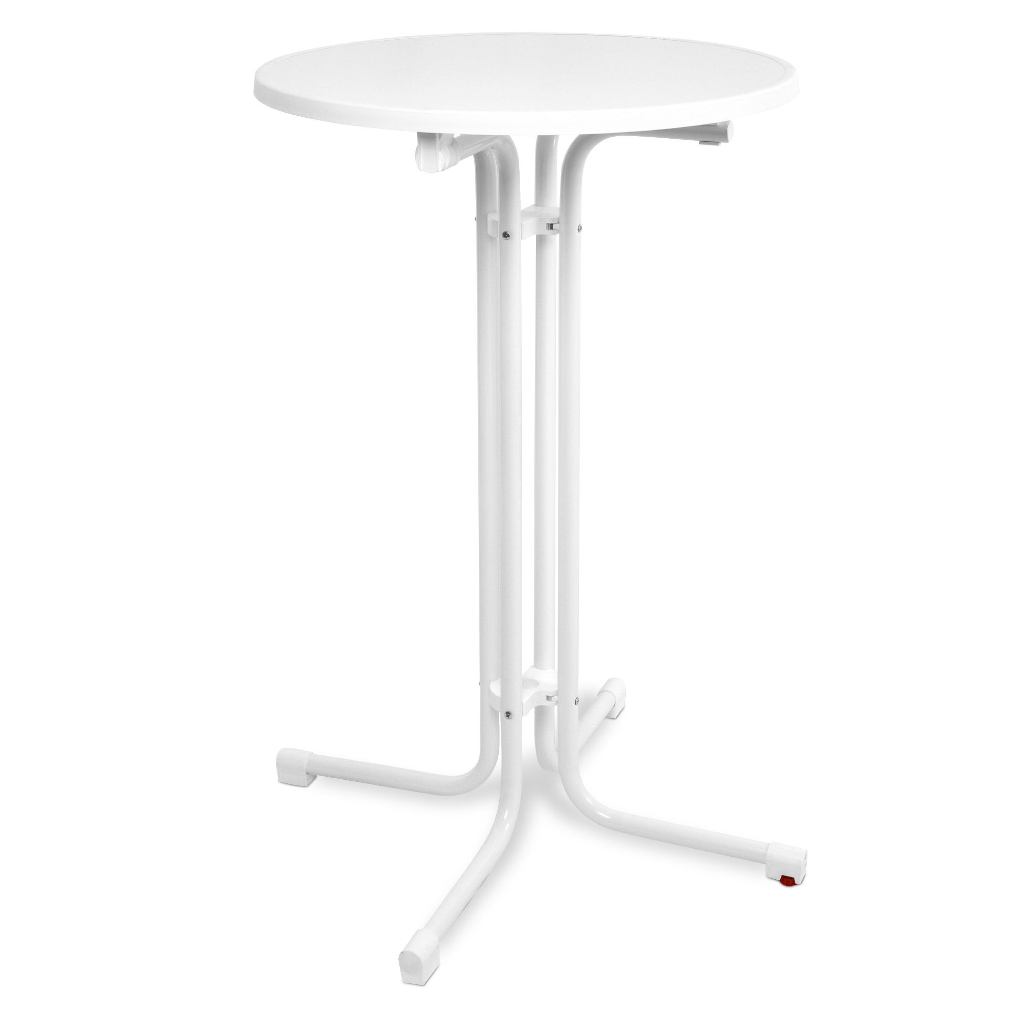 Beautissu Stehtisch Sylt, Bistrotisch Gastro 70 Ø cm Weiß klappbar