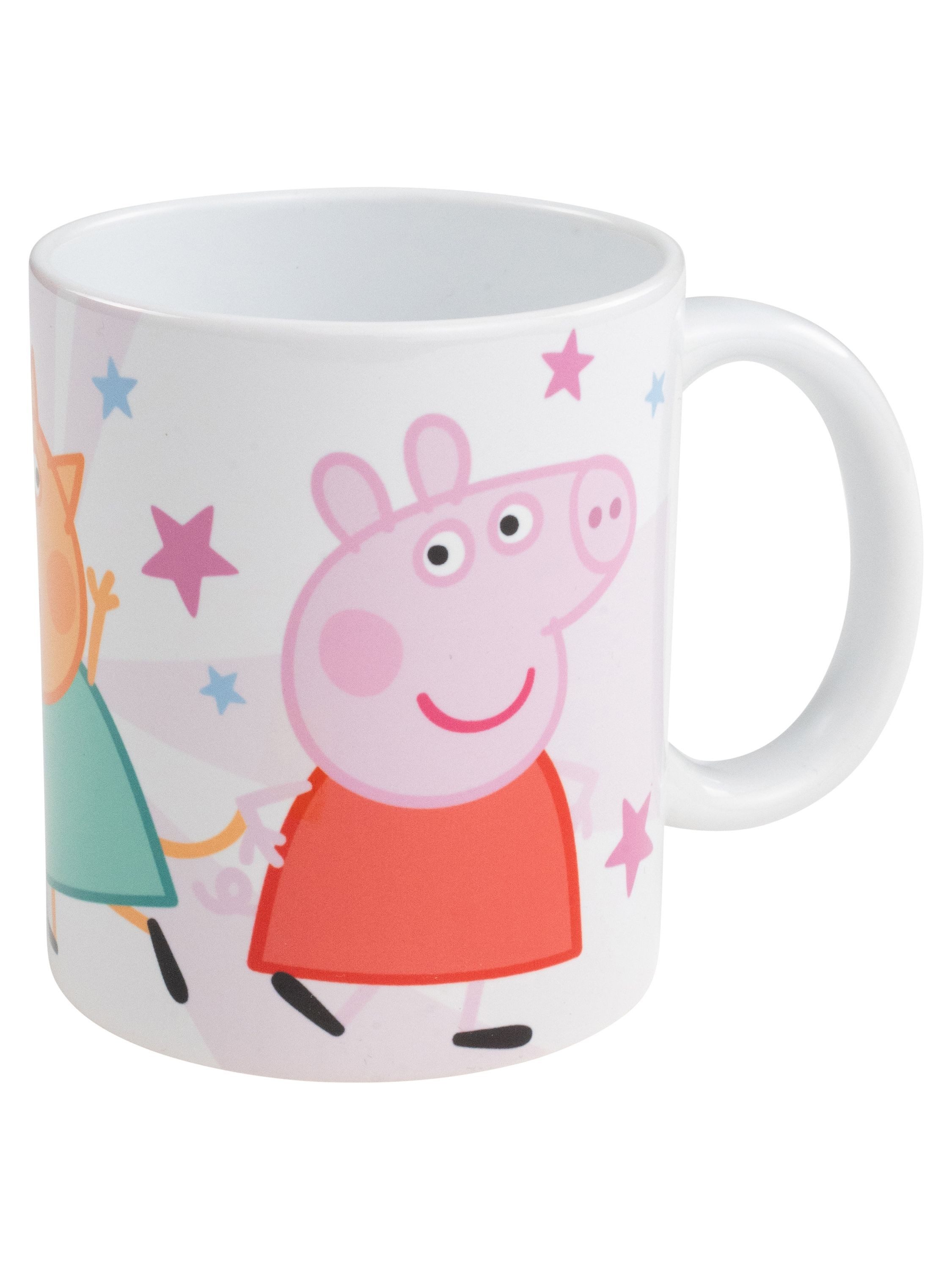 United Labels® Tasse Peppa Wutz Tasse Sterne Kaffeetasse Becher Kaffeebecher 320 ml, Keramik