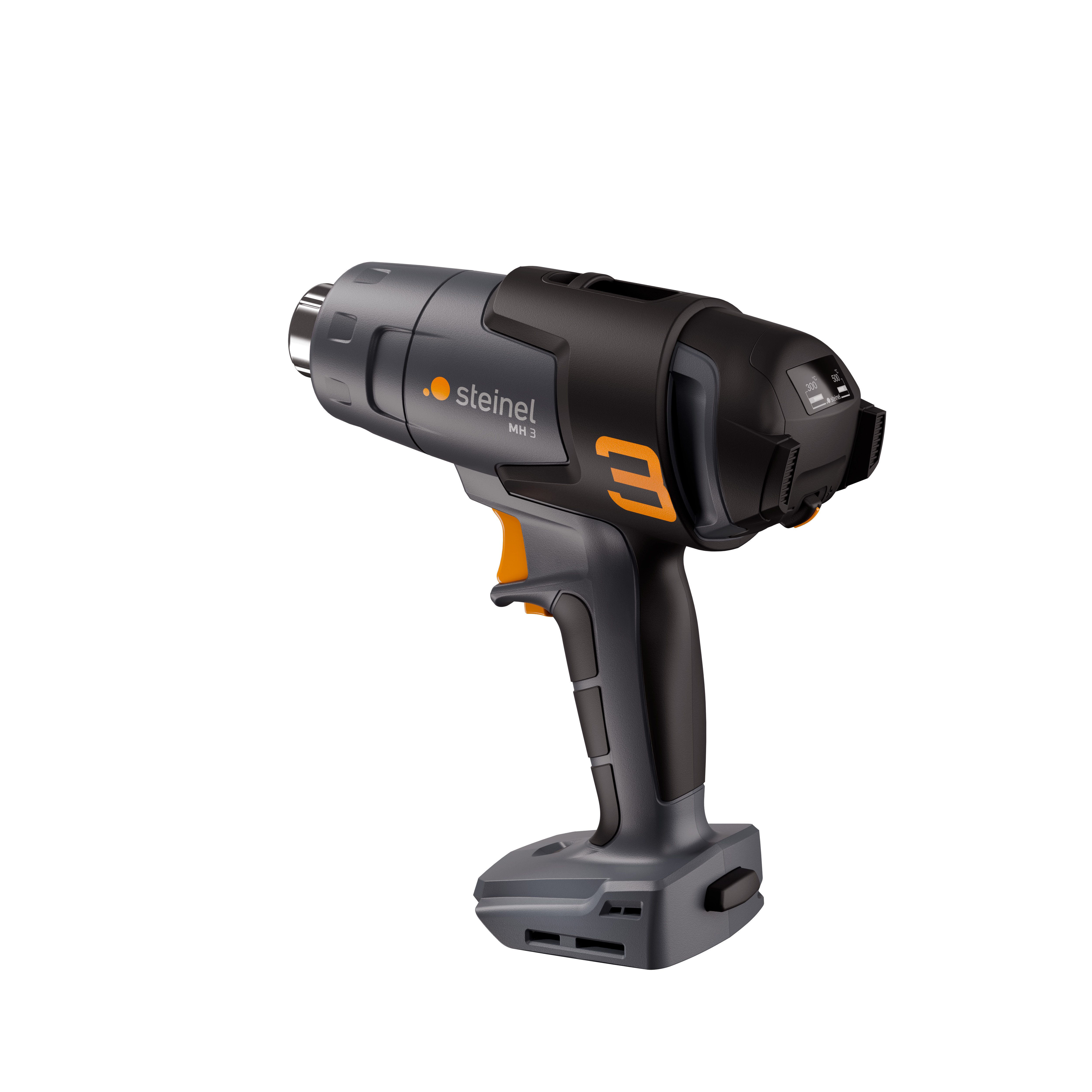 steinel Akku-Heißluftgebläse mobile heat MH3, bis max. 500,00 °C, 18 V Profi-Heißluftgebläse mit Koffer, LCD-Display