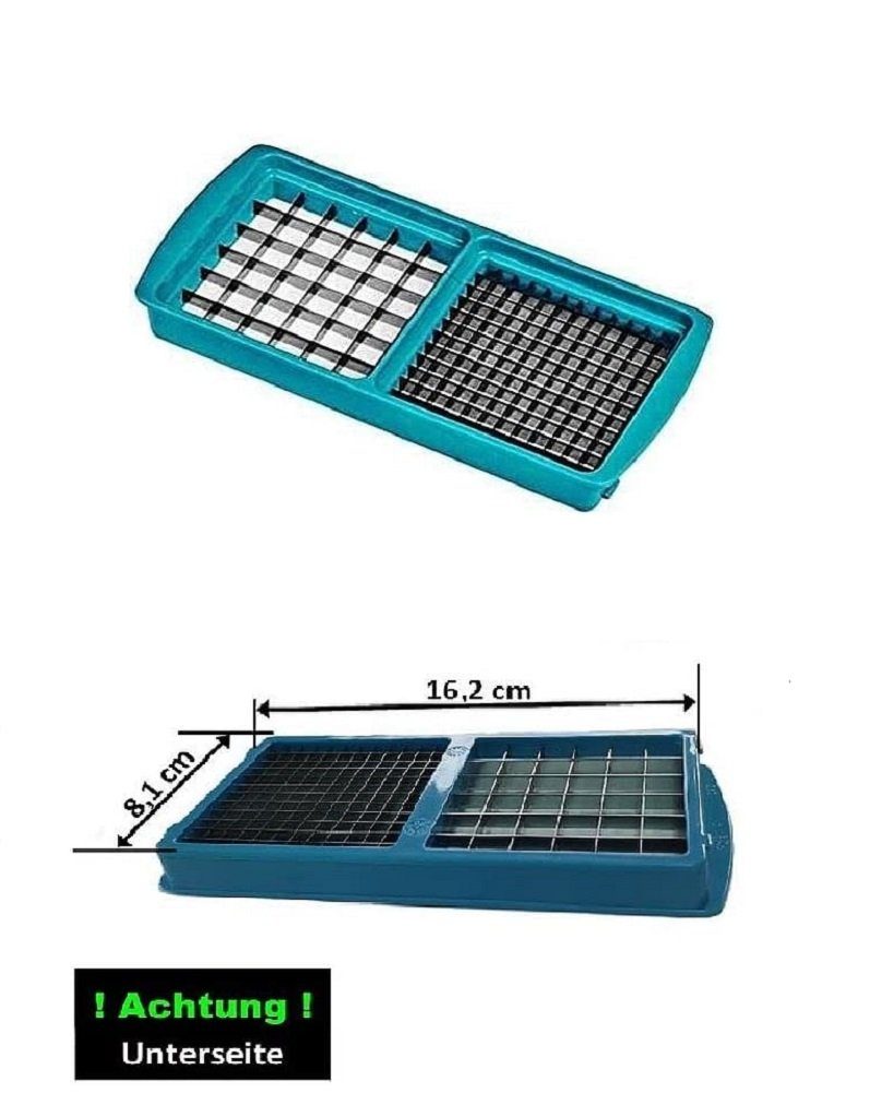 Genius Gemüsehobel Genius Ersatzteil Messereinsatz 6x6mm + 12x12mm für Nicer Dicer, Metall, Kunststoff