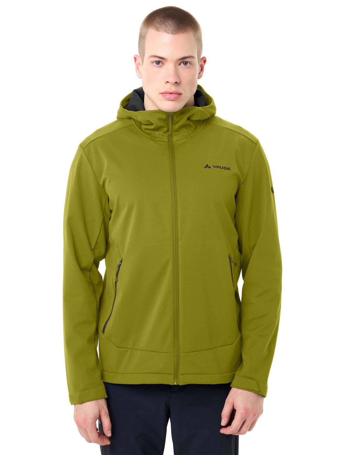 VAUDE Softshelljacke MEN'S EVERHIKE SOFTSHELL HOODY sportlicher Stil, winddicht, wasserabweisend, atmungsaktiv