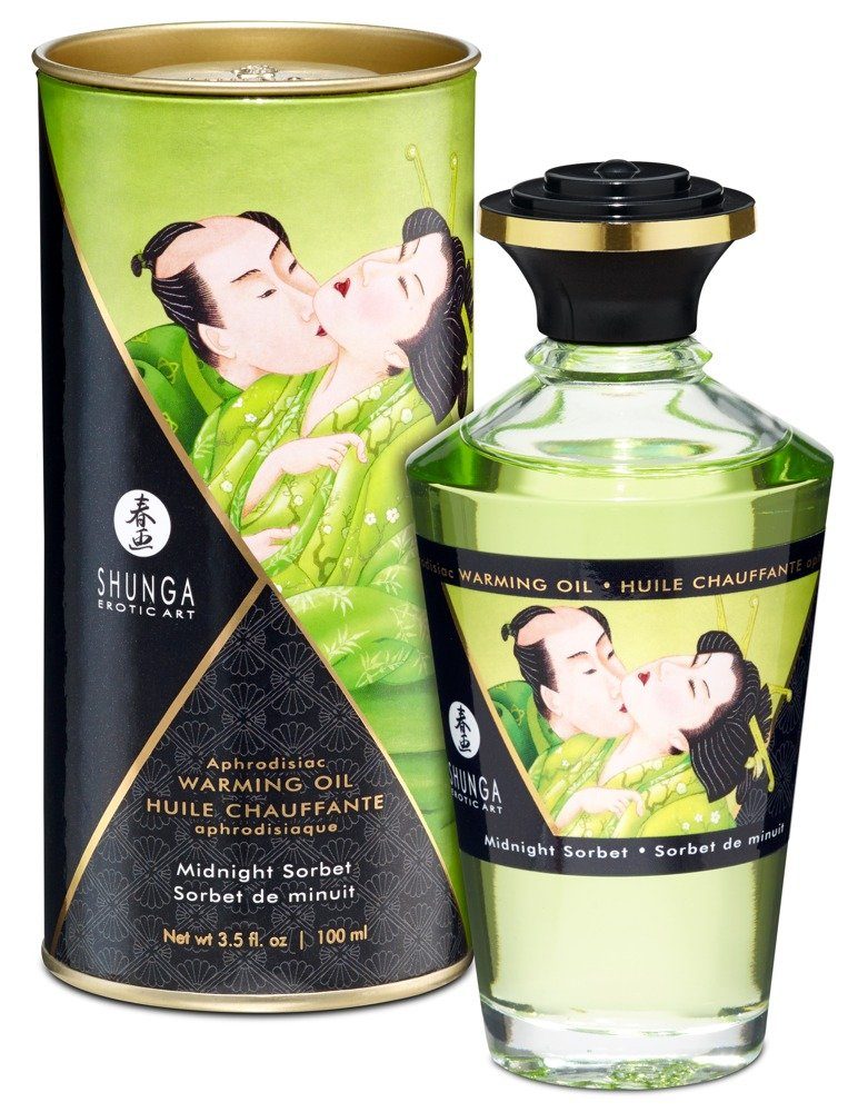 SHUNGA Massageöl Shunga - Aphrodisiac Warming Oil Midnight Sorbet 100 ml, für sinnliche Massagen