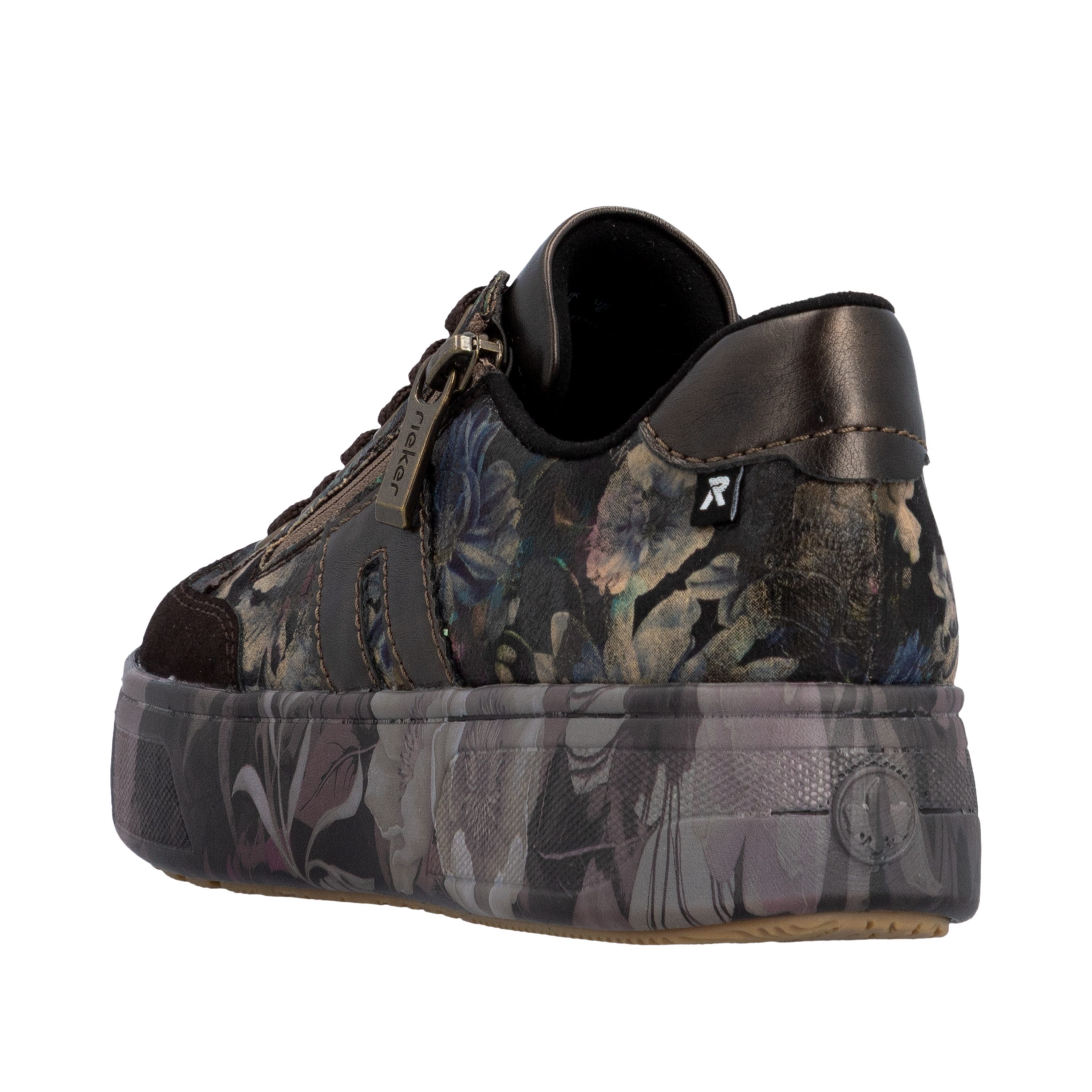 Rieker Plateausneaker Freizeitschuh, Halbschuh, Trend-Sneaker mit seitlichem Reißverschluss