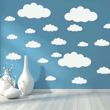 Rnemitery Wandtattoo Wolken Wandaufkleber DIY selbstklebende Tapete Haus Kunst Dekor 48 pc