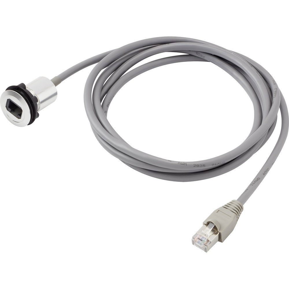 TRU COMPONENTS RJ45-01-BK RJ45-Einbaubuchse 1408771 Buchse, Einbau, St Netzwerk-Adapter