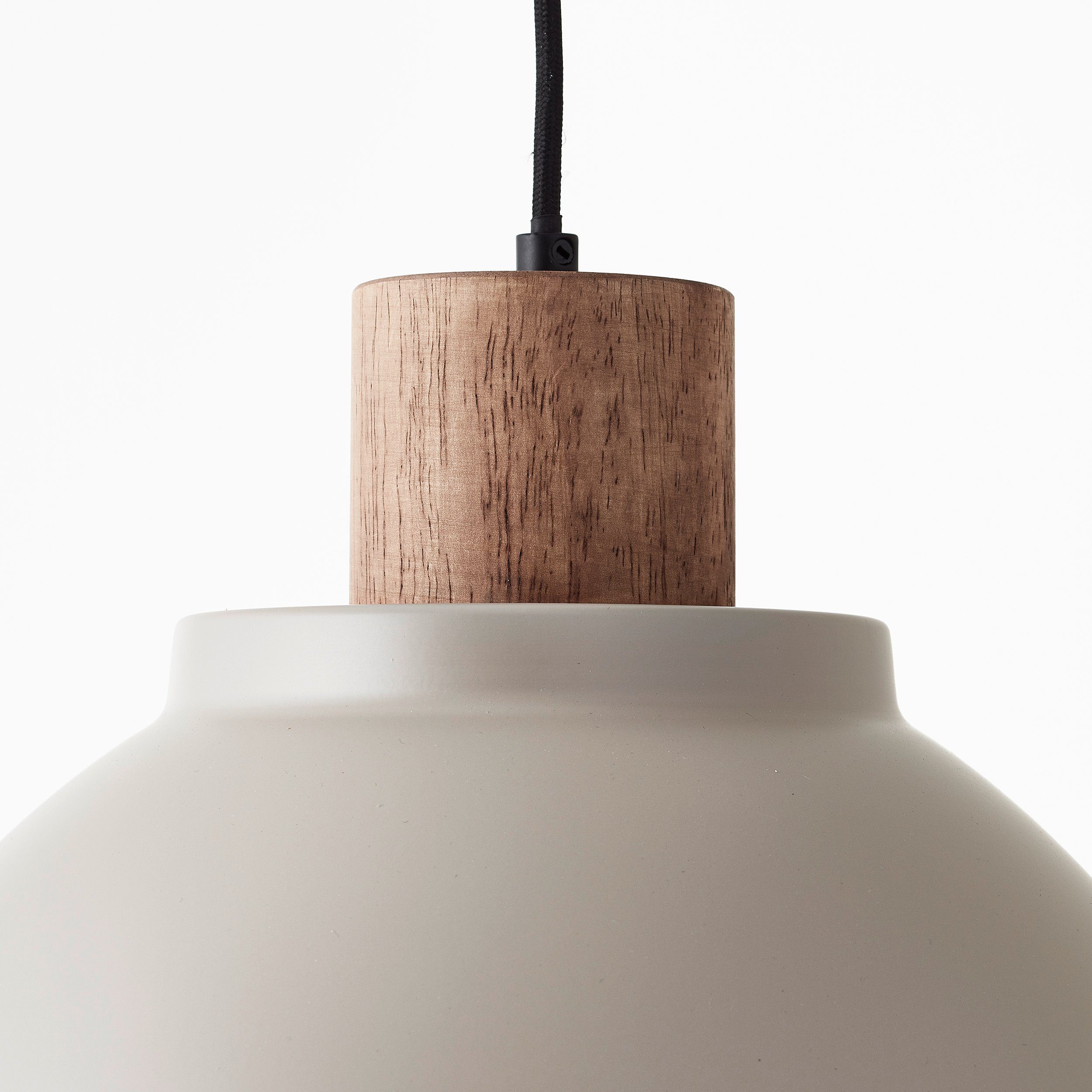 Brilliant Pendelleuchte Erena, ohne Leuchtmittel, Höhe 120 cm, Ø 38 cm, E27, kürzbar, Metall/Holz