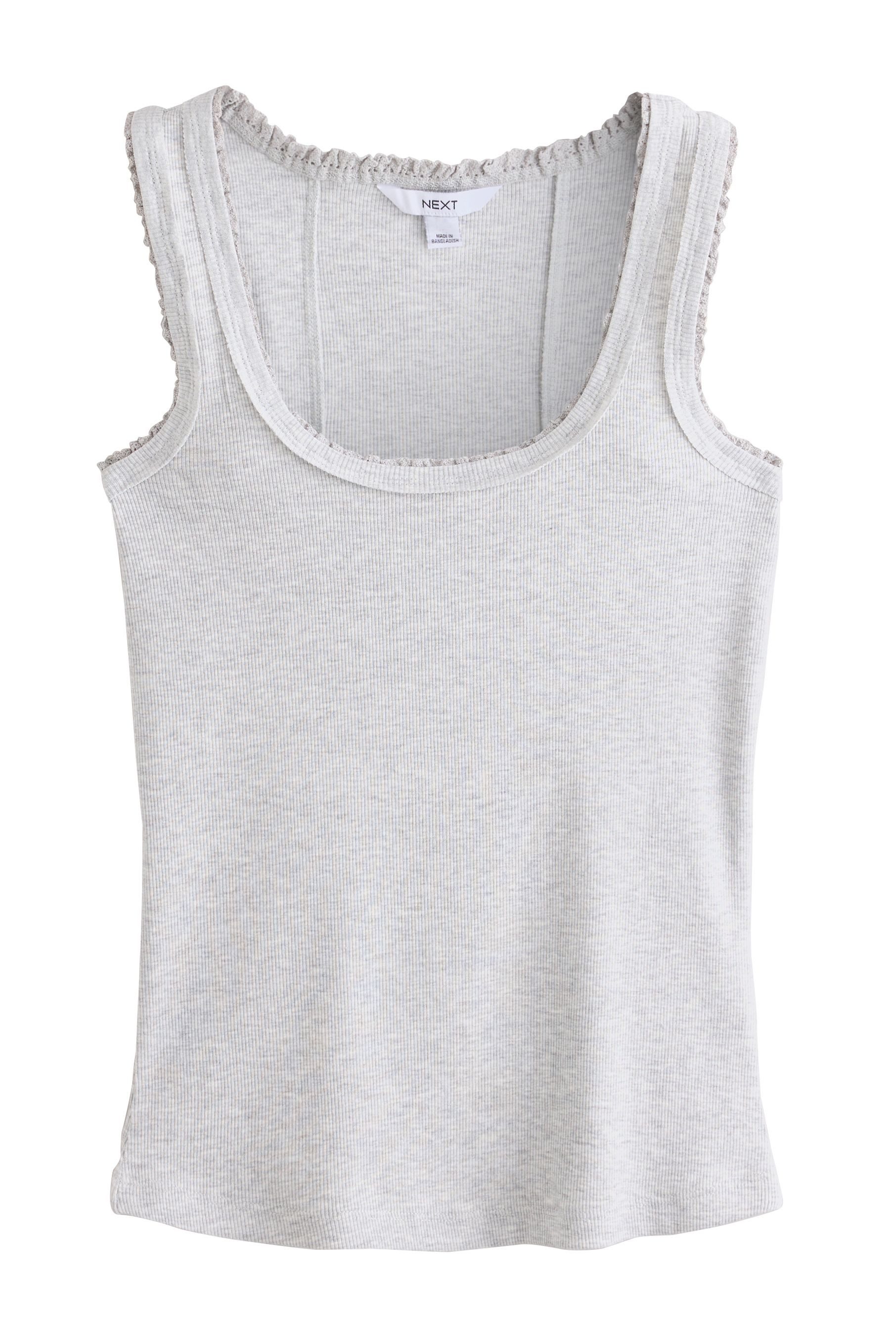 Next Trägertop Geripptes Premium Tanktop mit U-Ausschnitt (1-tlg)
