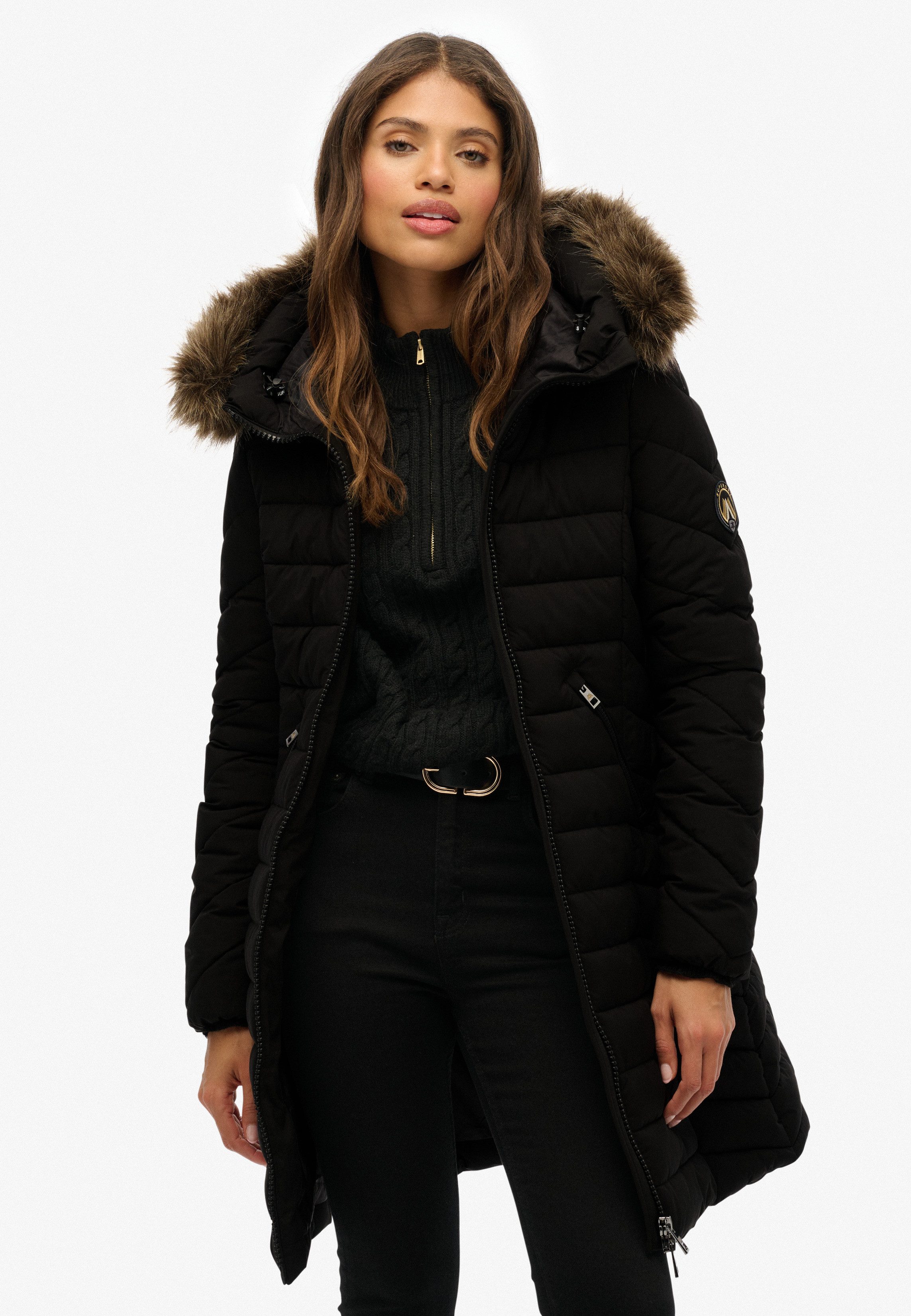 Superdry Steppjacke FUJI FAUX FUR HOOD günstig online kaufen