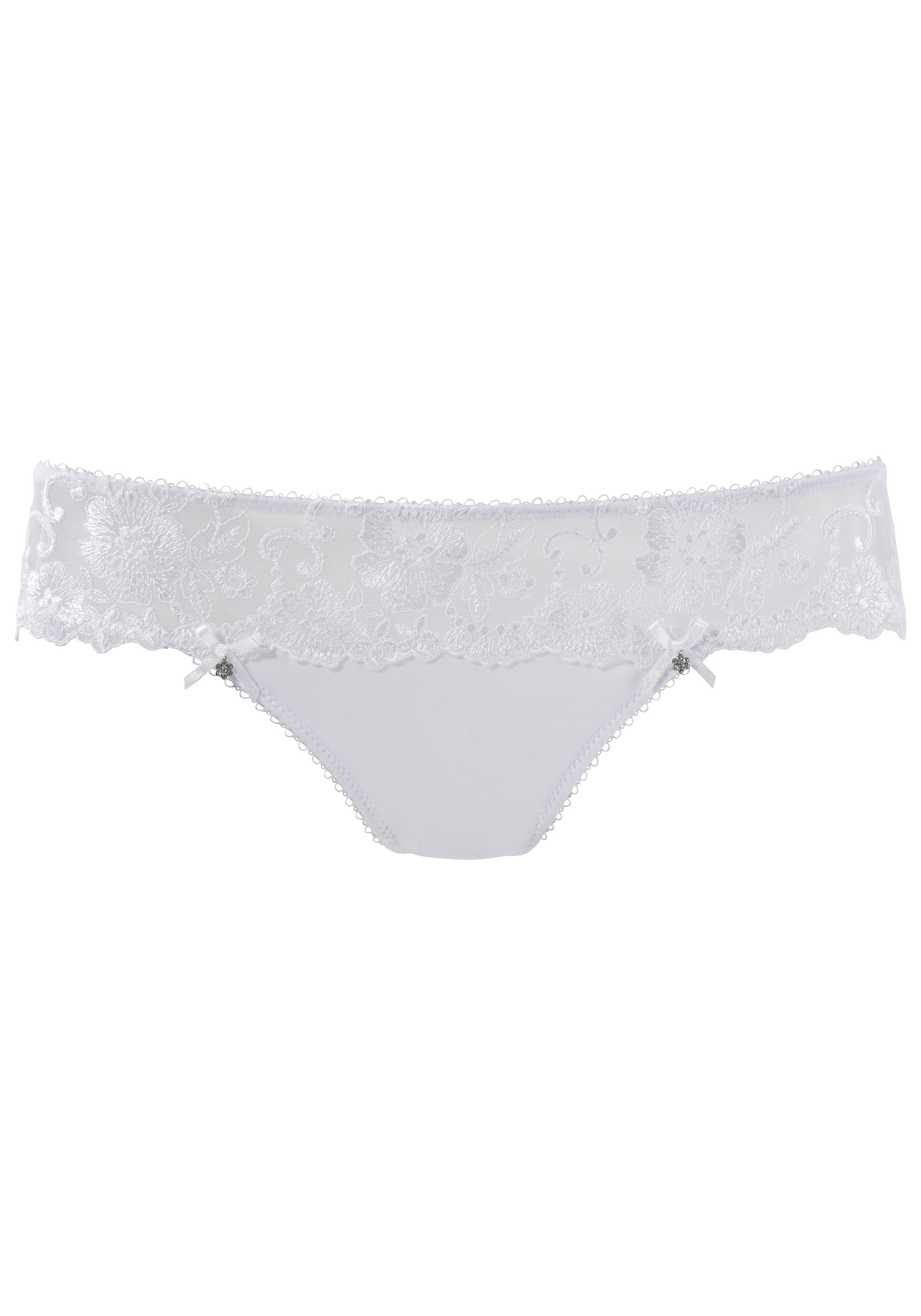 LASCANA String Wanda Dessous mit Stickerei Spitze in blumiger Optik