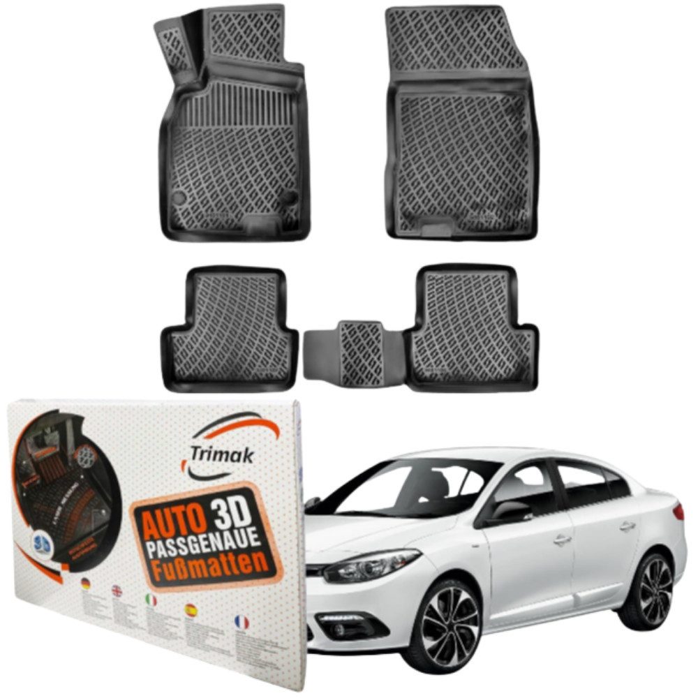 Passform-Fußmatten Oder Kofferraumwanne Oder Set kompatibel mit Renault Fluence