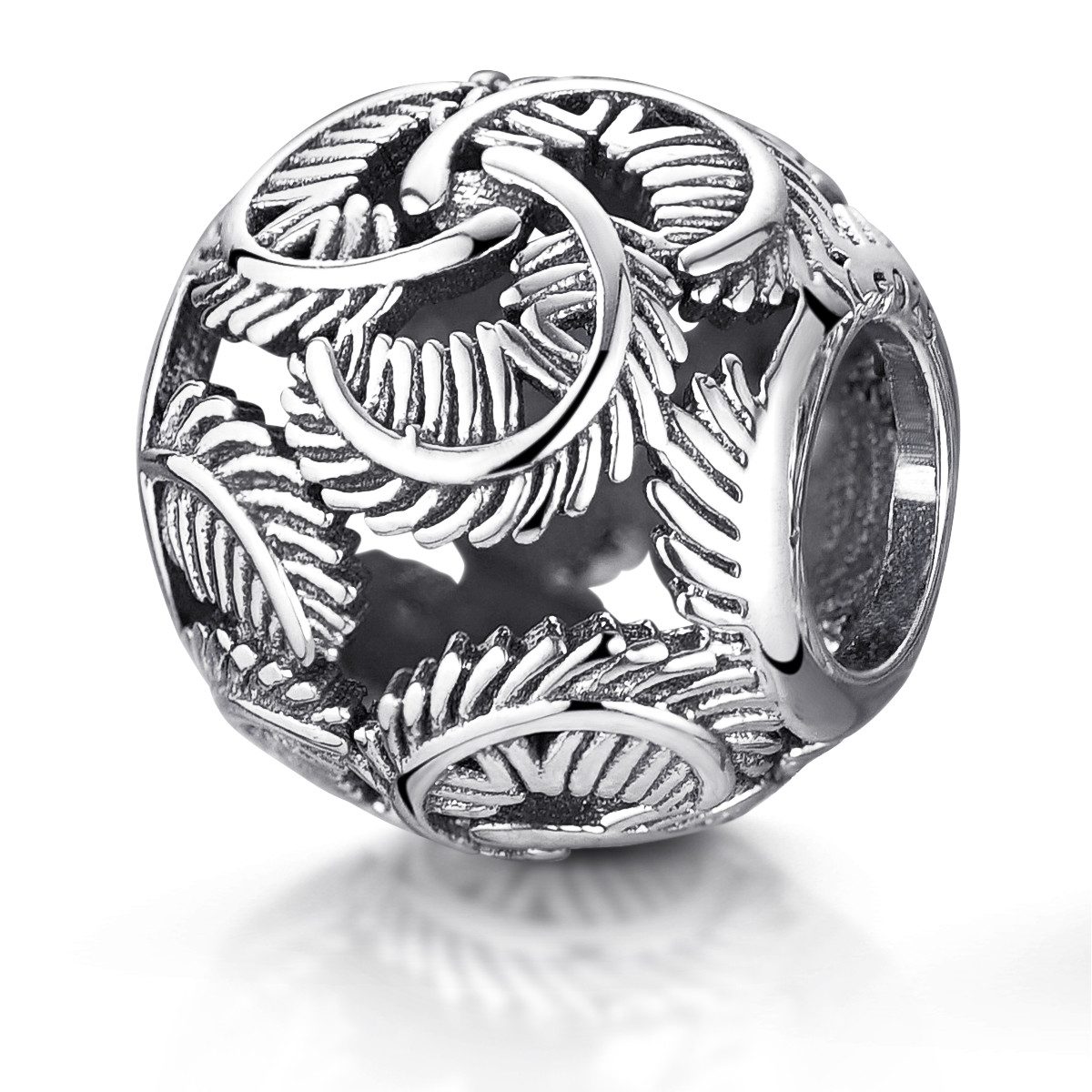 Materia Bead Feder Ornamente 550, 925 Silber