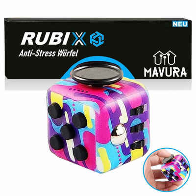 MAVURA Fidget-Gadget RUBIX Cube Fidget Anti Stress Würfel Stresswürfel "Spielzeug", zum Stressabbau bei Nervosität für Erwachsene