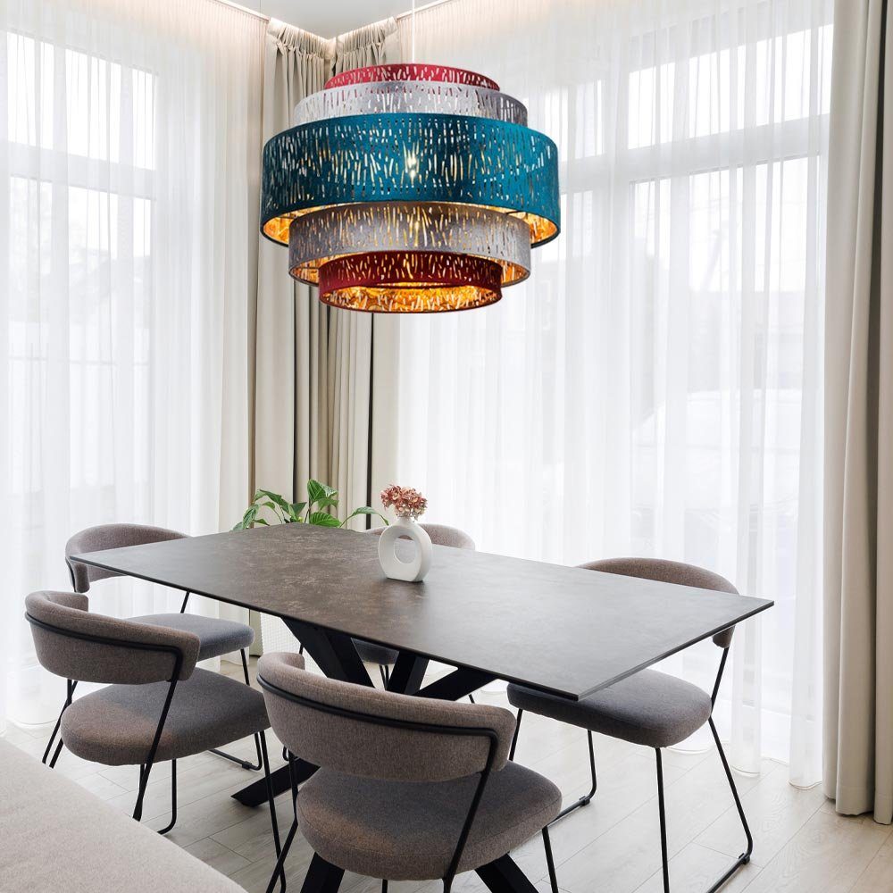 Globo Deckenleuchte, Leuchtmittel Zimmer Pendel inklusive, Design nicht Lampe Hänge Decken gold Wohn multicolor Leuchte