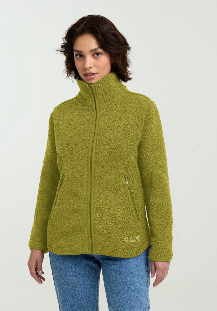 Jack Wolfskin Fleecejacke HIGH CURL JKT W für Erwachsene, mit gefütterter Ausführung, kuschelig, wärmend