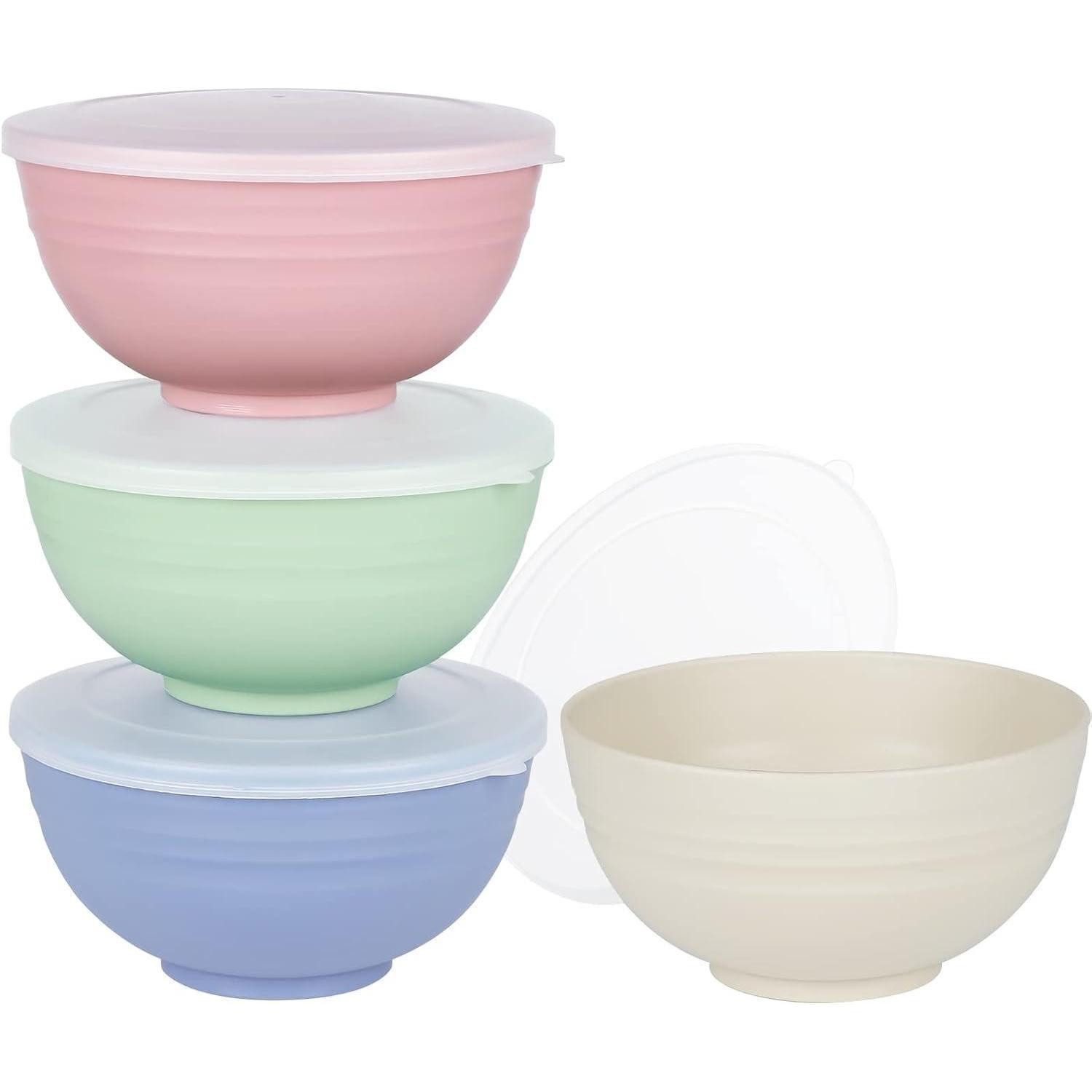 LuxusKollektion Müslischüssel Schüssel Müslischale 4pcs Nordische Mittlere Schüssel mit Deckel