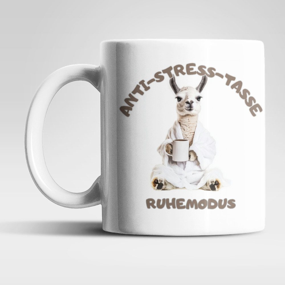 WS-Trend Tasse Anti Stress Ruhemodus Lama Kaffeetasse Teetasse Tasse Geschenkidee, Keramik