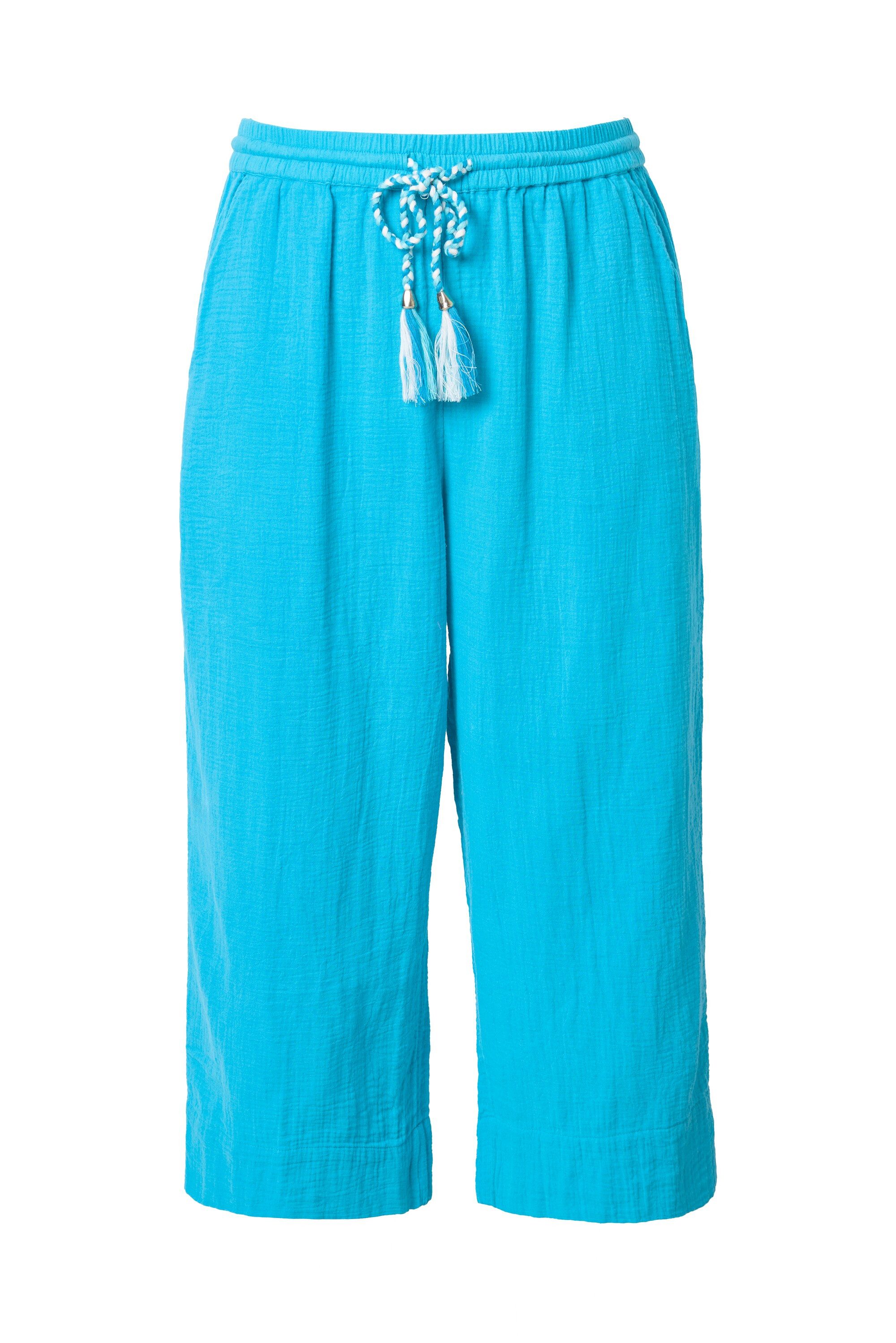 Ulla Popken Schlupfhose Musselin-Culotte Rose weites günstig online kaufen