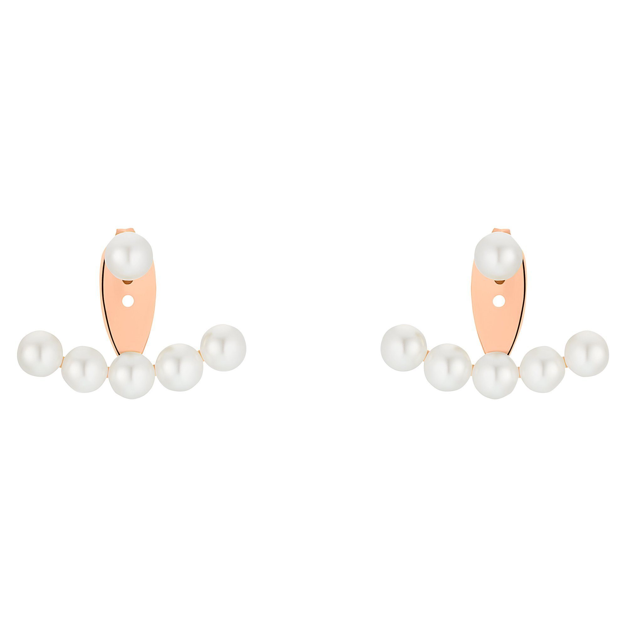 Heideman Paar Ohrstecker Frida silberfarben poliert (Ohrringe, inkl. Geschenkverpackung), Ohrringe mit Perlen rosegoldfarben