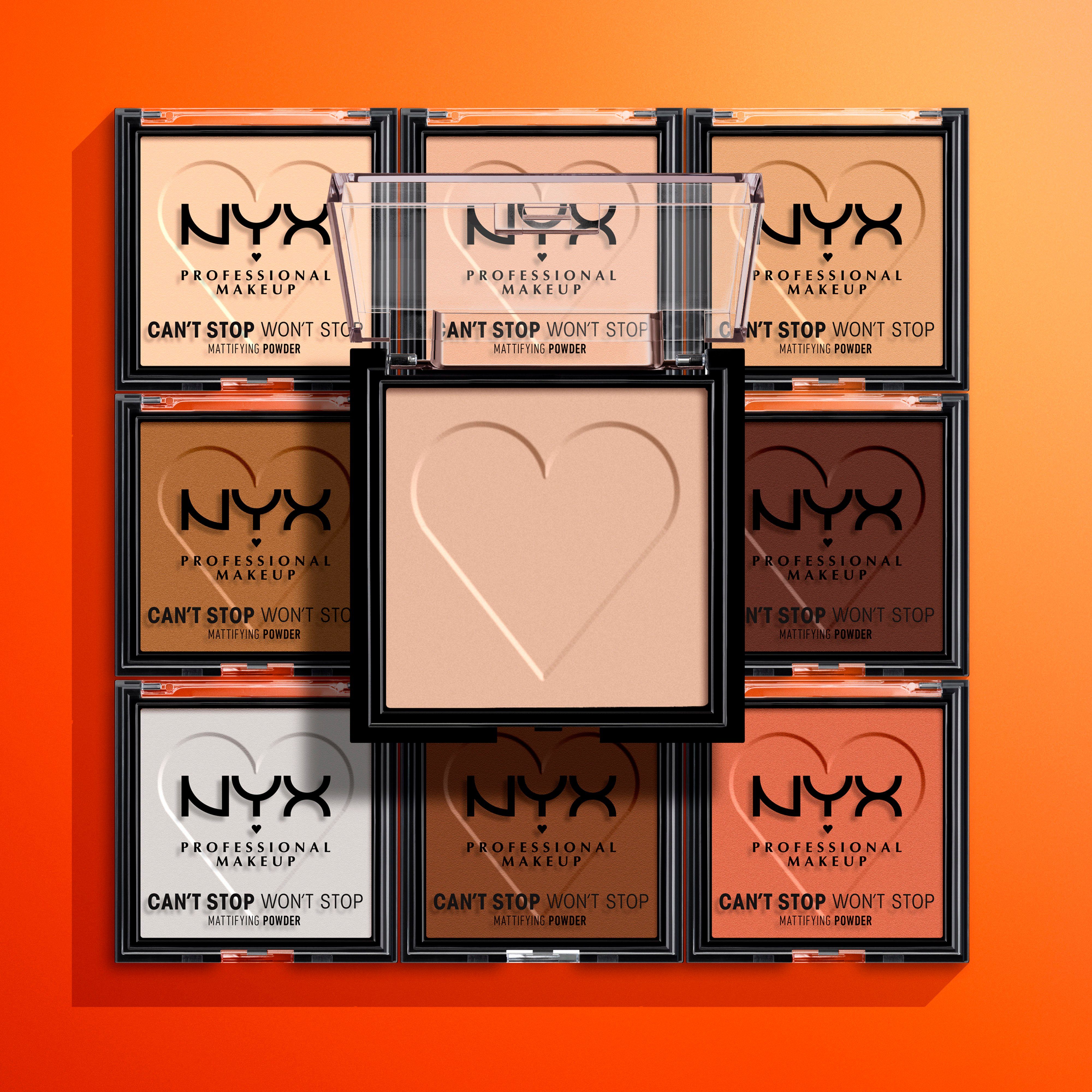 NYX PROFESSIONAL MAKEUP Puder CAN'T STOP WON'T STOP MATTIFYING POWDER, deckt zuverlässig, setzt sich nicht ab, mattierend – Bild 5 von 5