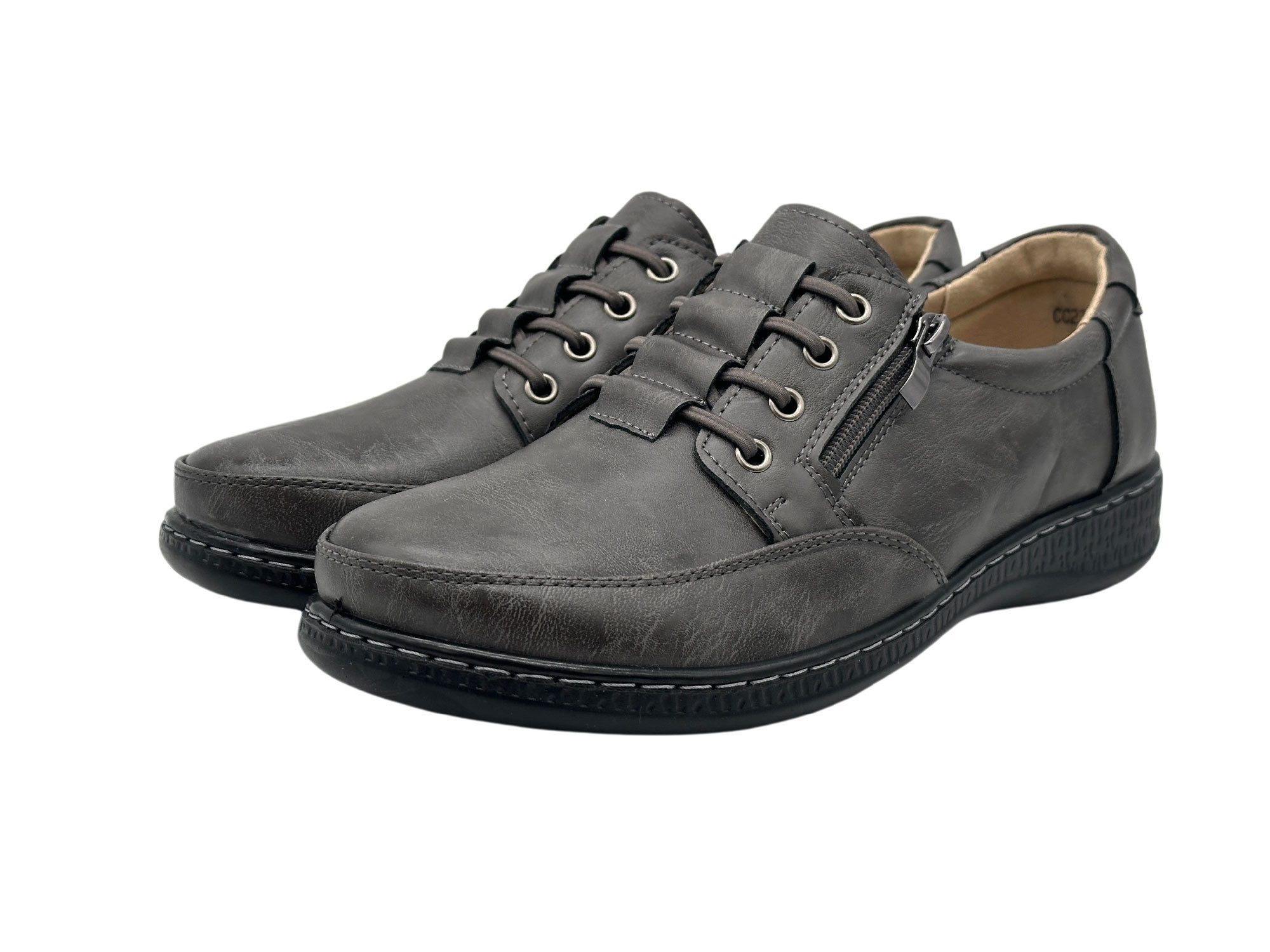 Nowaland Bequeme Slip-on Damen-Halbschuhe mit seitlichem Reißverschluss Slipper Bequeme Passform, leichtes Tragegefühl und unkompliziertes Anziehen