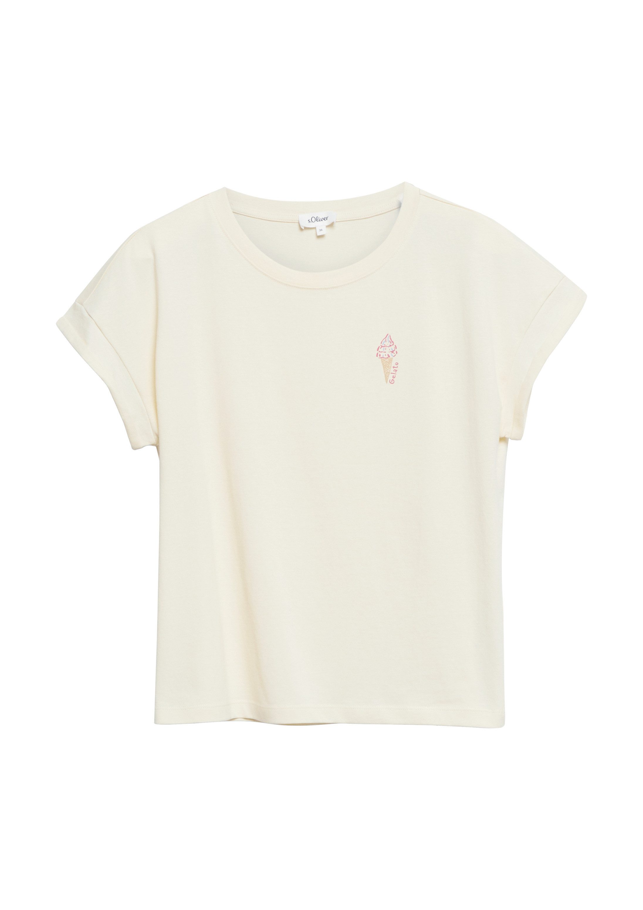 s.Oliver Kurzarmshirt T-Shirt T-Shirt mit Frontprint – Bild 2 von 5