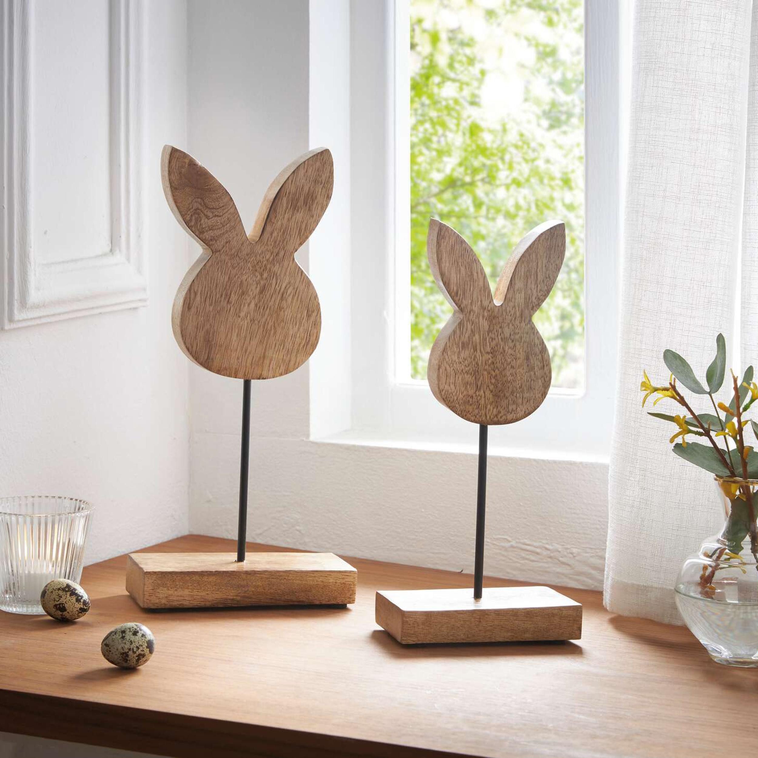 Frank Flechtwaren Osterhase Osterdeko "Hase", 2er Set