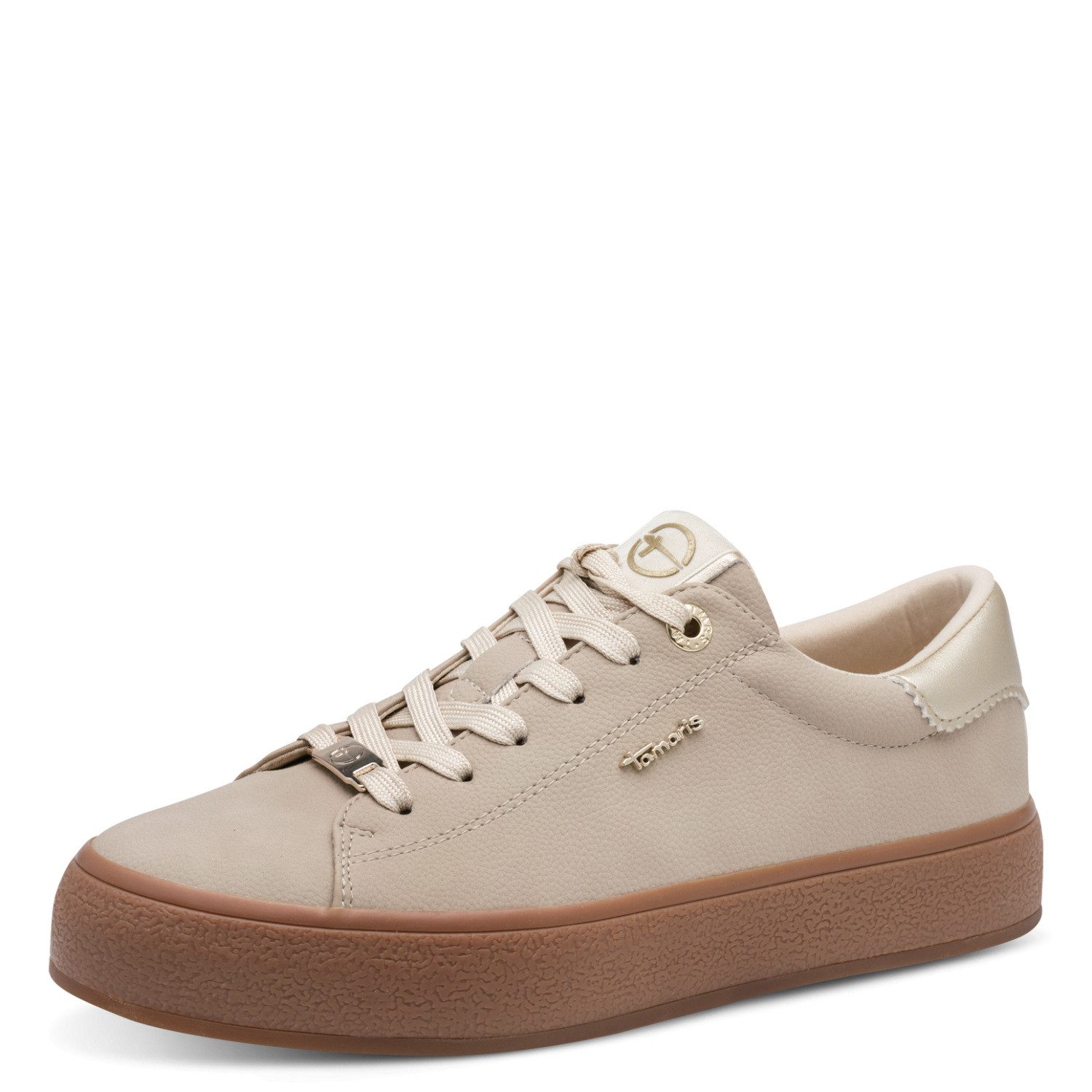 Tamaris Plateausneaker Freizeitschuh, Halbschuh, Schnürer mit Kontrastbesatz