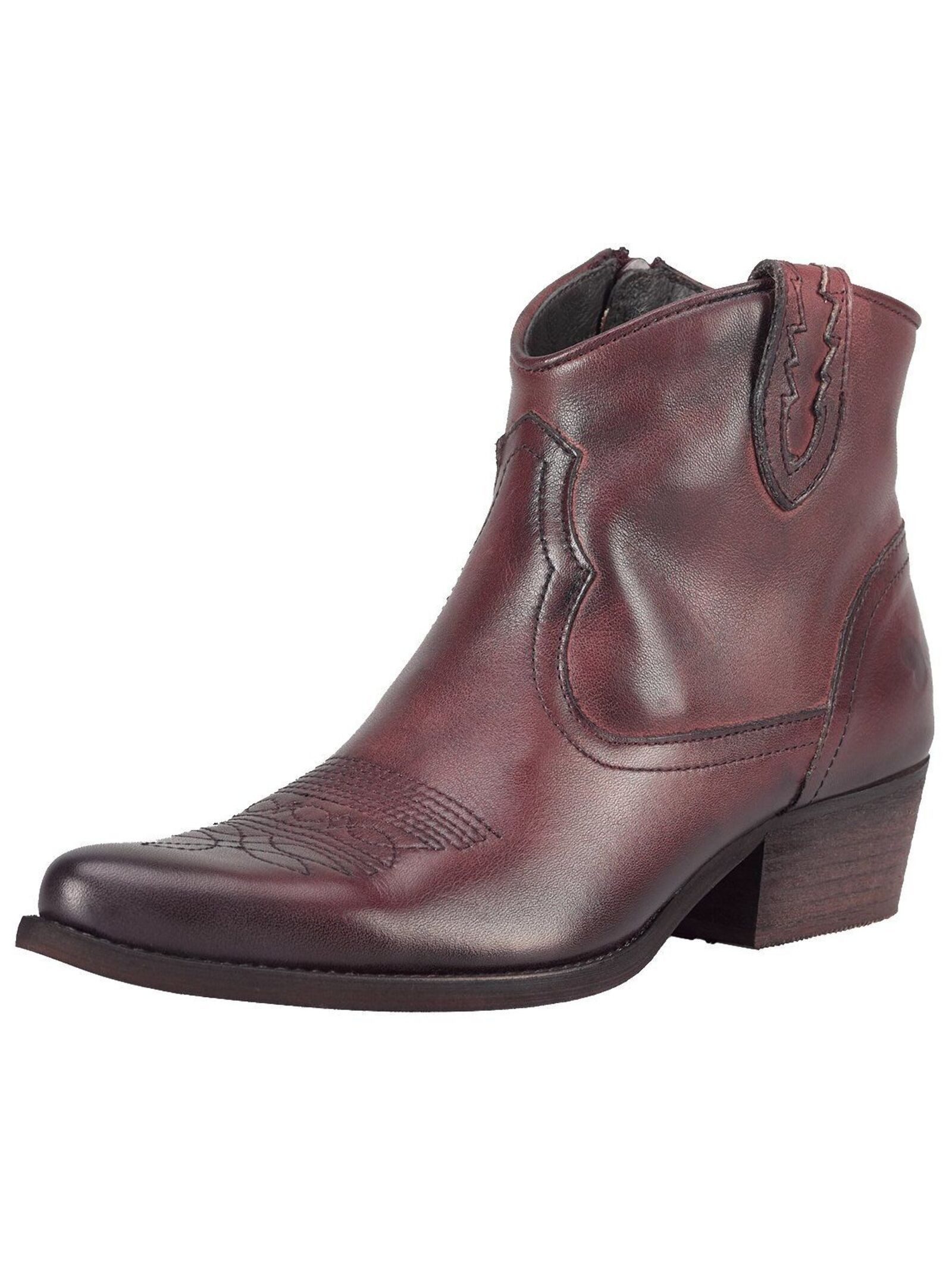 Felmini Stiefelette Leder Cowboy Stiefelette günstig online kaufen