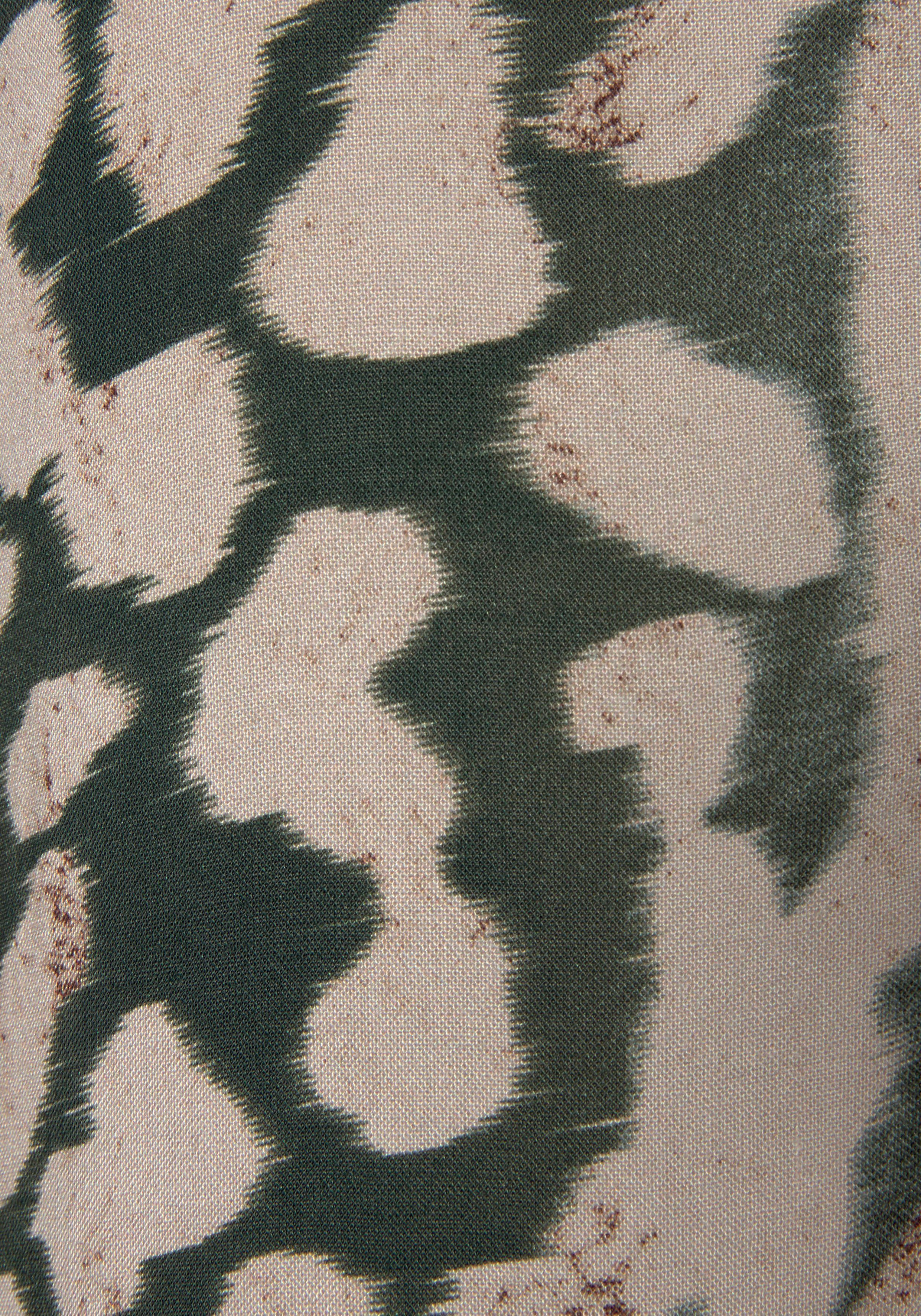LASCANA Maxikleid mit Animalprint und kurzer Knopfleiste Elegantes Sommerkleid aus Webware, Strandkleid,Druckkleid, Tunikakleid